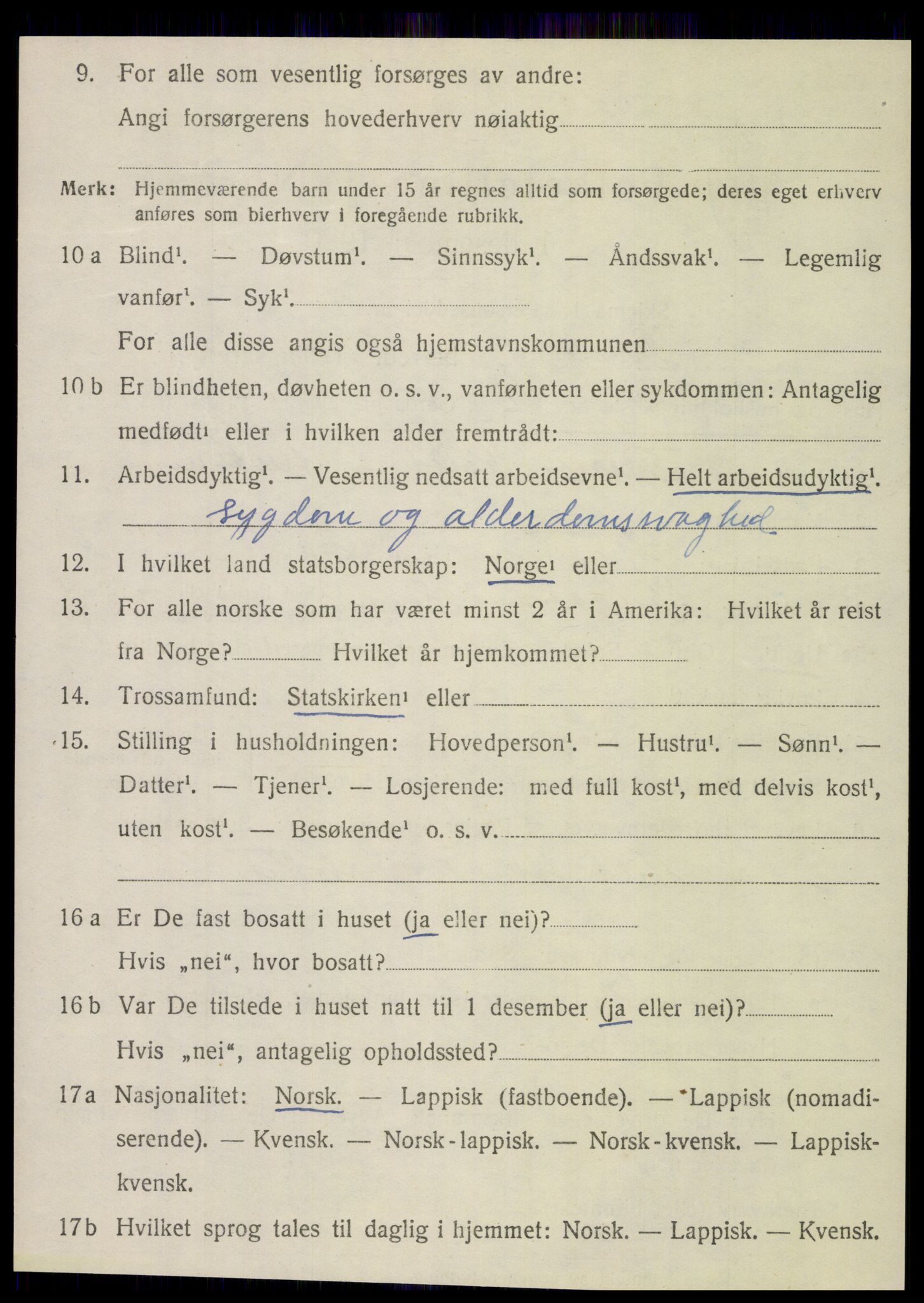 SAT, 1920 census for Dønnes, 1920, p. 2869