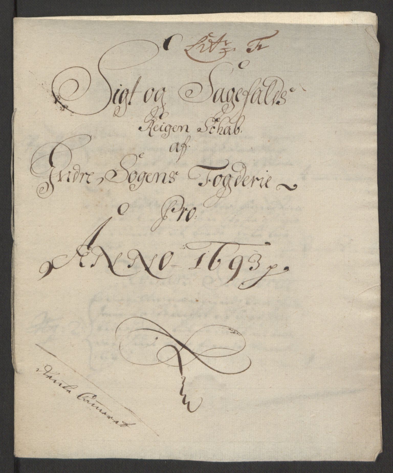 Rentekammeret inntil 1814, Reviderte regnskaper, Fogderegnskap, RA/EA-4092/R52/L3307: Fogderegnskap Sogn, 1693-1694, p. 126