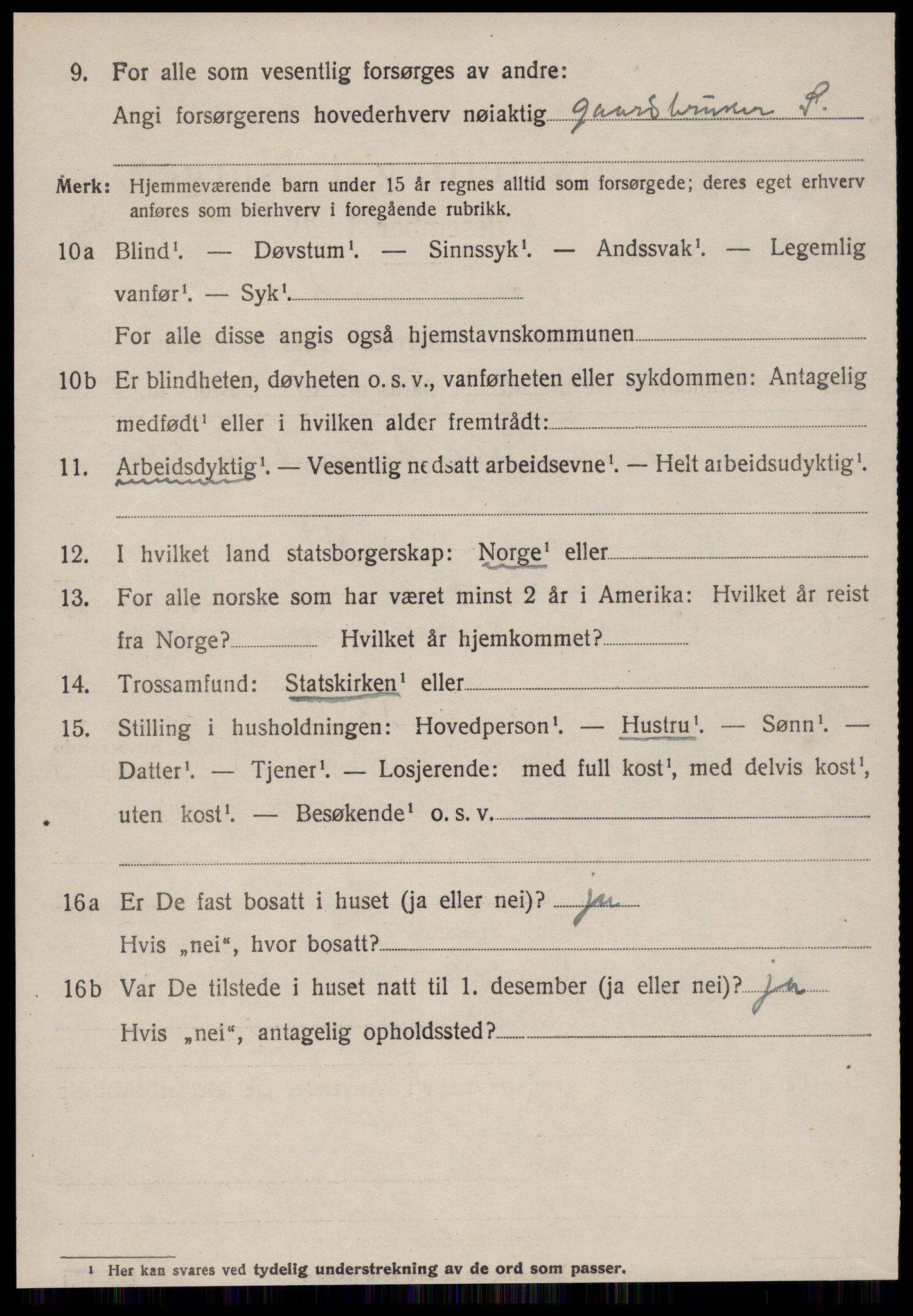 SAT, 1920 census for Ulstein, 1920, p. 3801