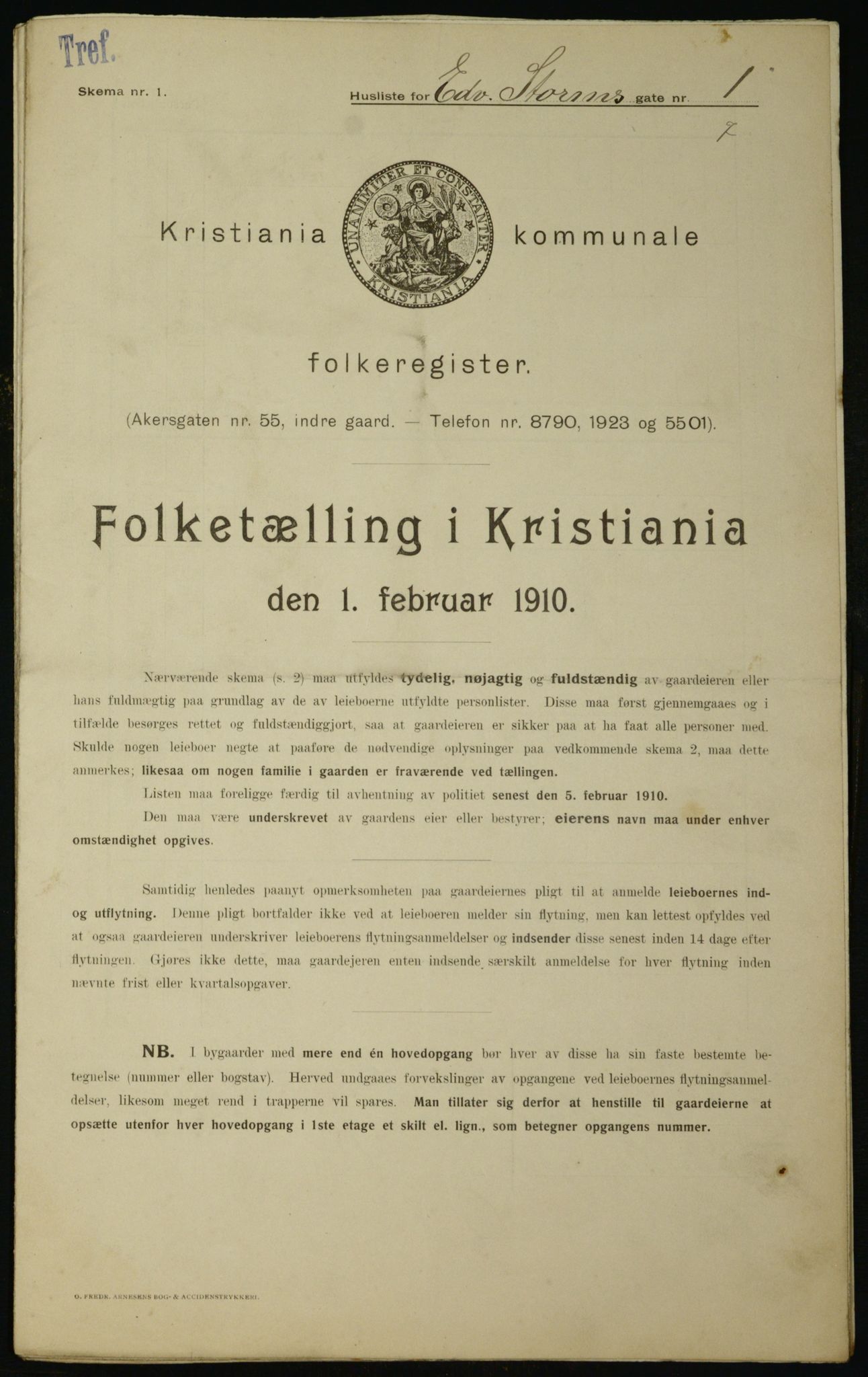 OBA, Municipal Census 1910 for Kristiania, 1910, p. 17747