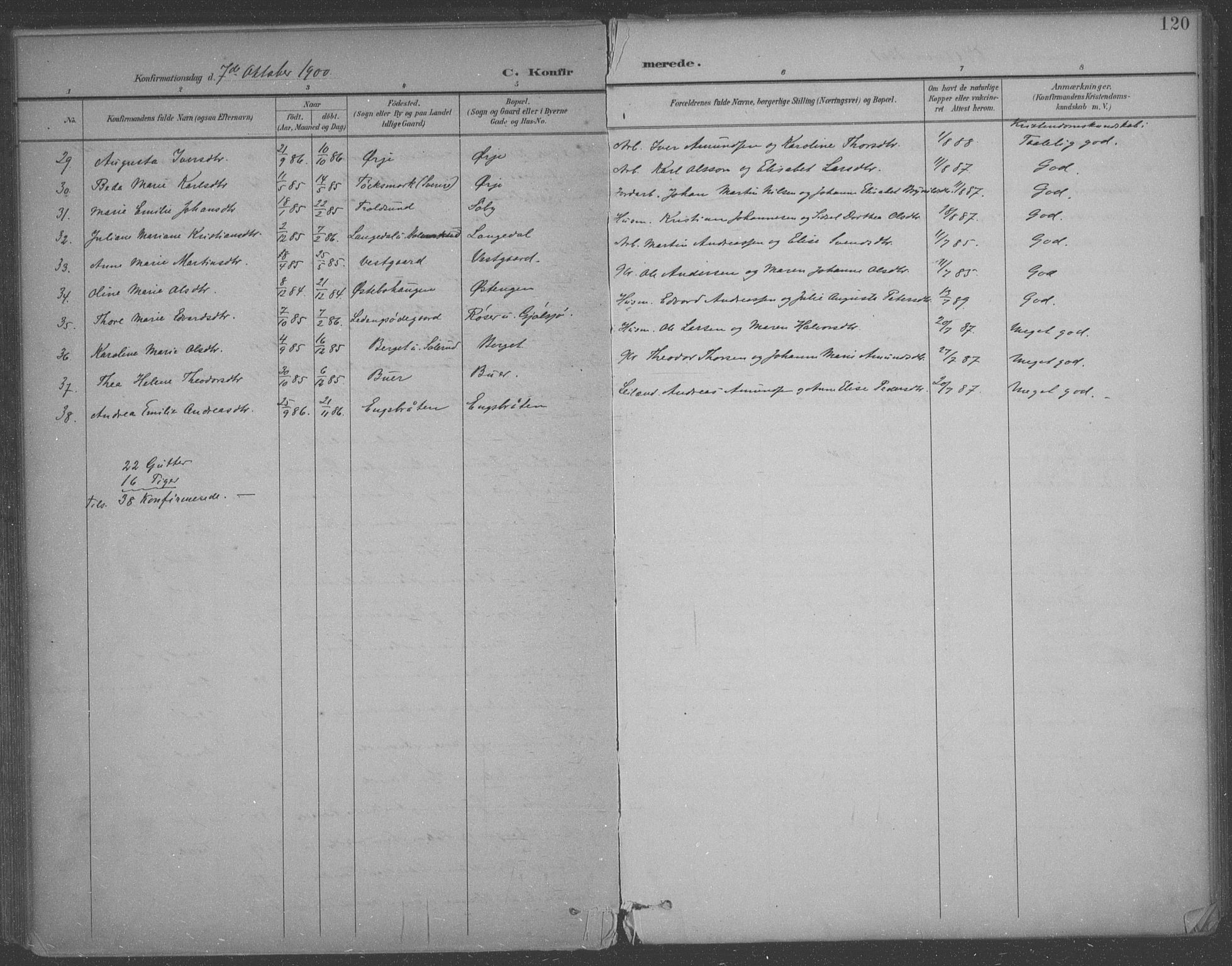 Aremark prestekontor Kirkebøker, AV/SAO-A-10899/F/Fb/L0005: Parish register (official) no. II 5, 1895-1919, p. 120