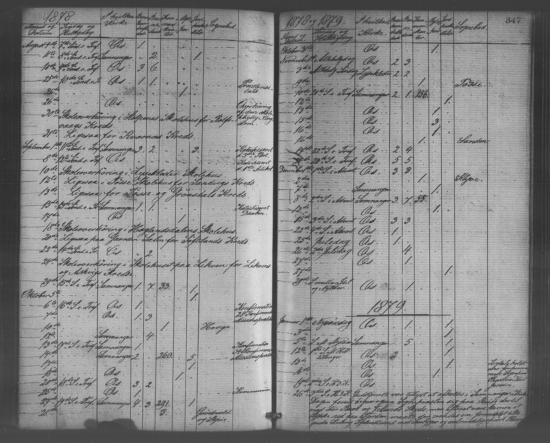 Os sokneprestembete, SAB/A-99929: Parish register (official) no. A 18, 1874-1884, p. 347