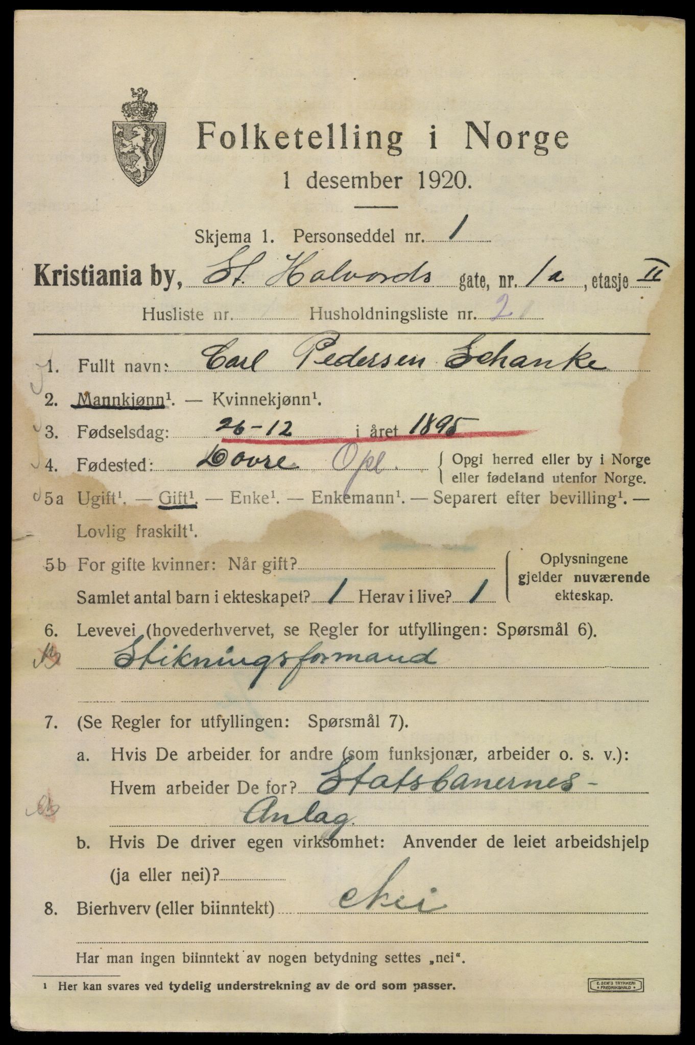 SAO, 1920 census for Kristiania, 1920, p. 532521