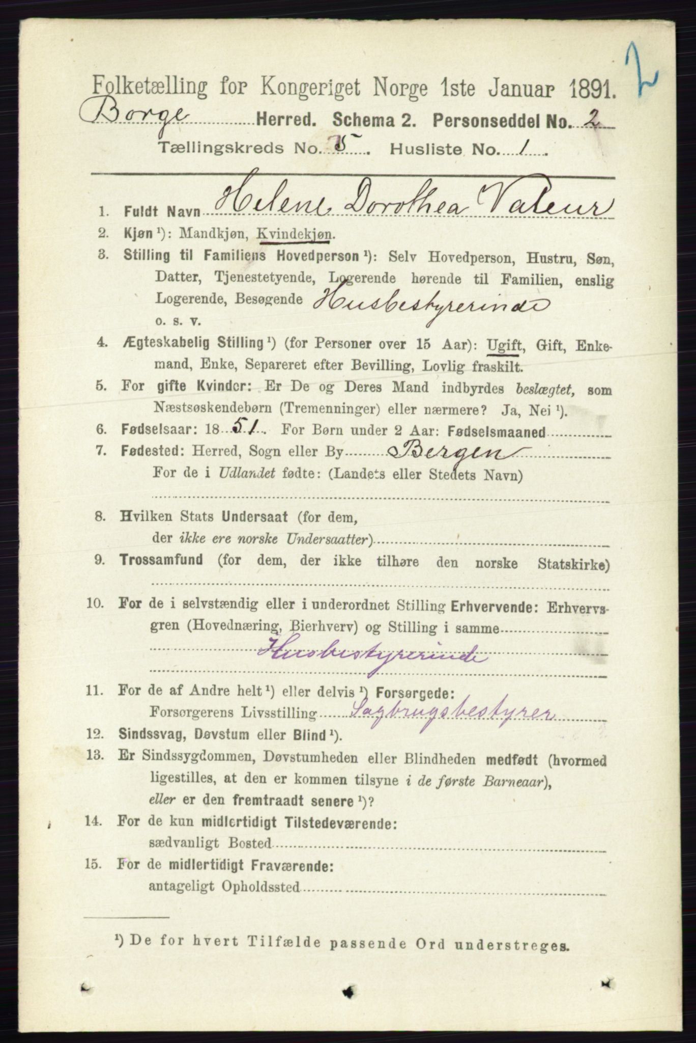 RA, 1891 census for 0113 Borge, 1891, p. 2387