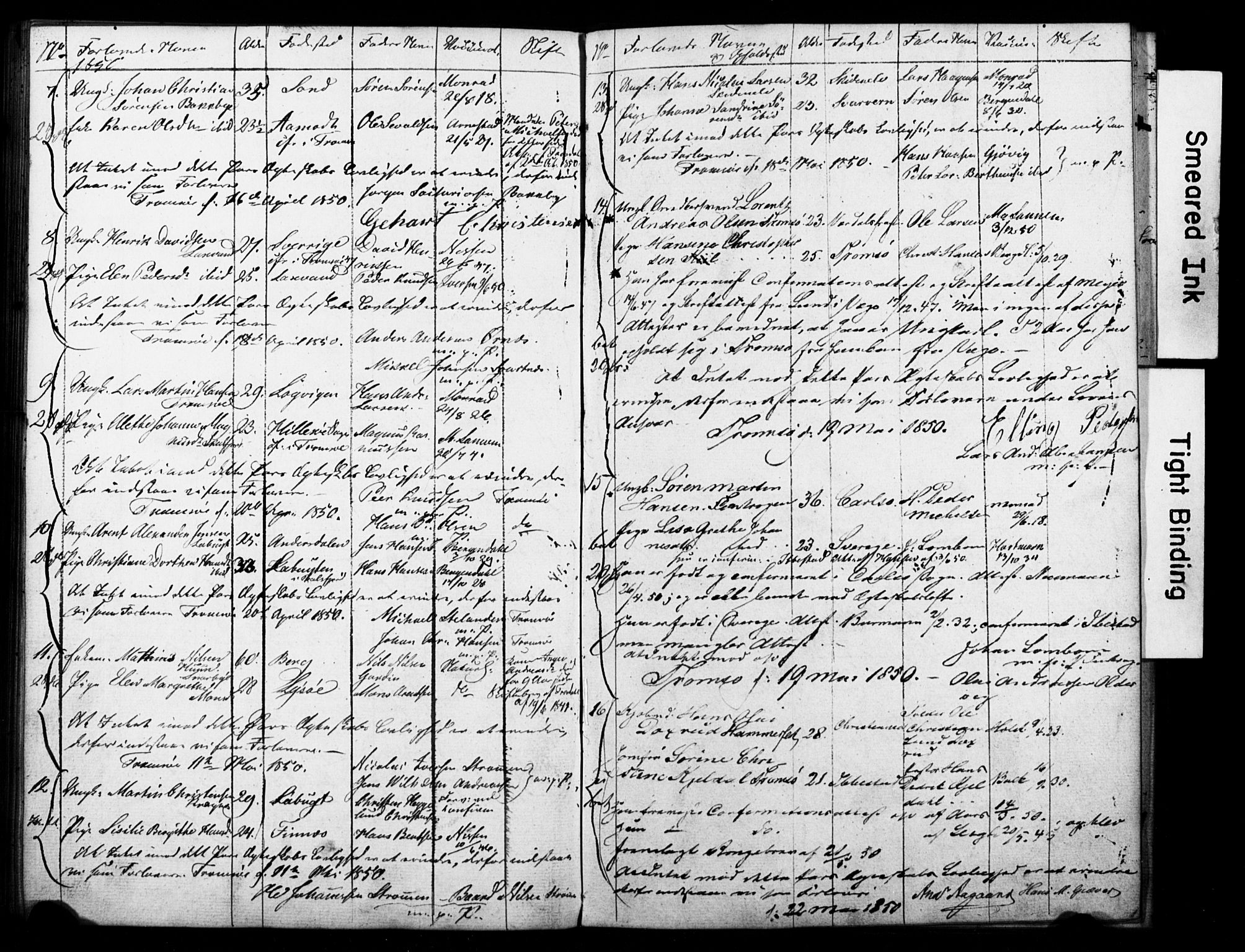 Tromsø sokneprestkontor/stiftsprosti/domprosti, SATØ/S-1343/H/Hc/L0096: Banns register no. 2, 1838-1851