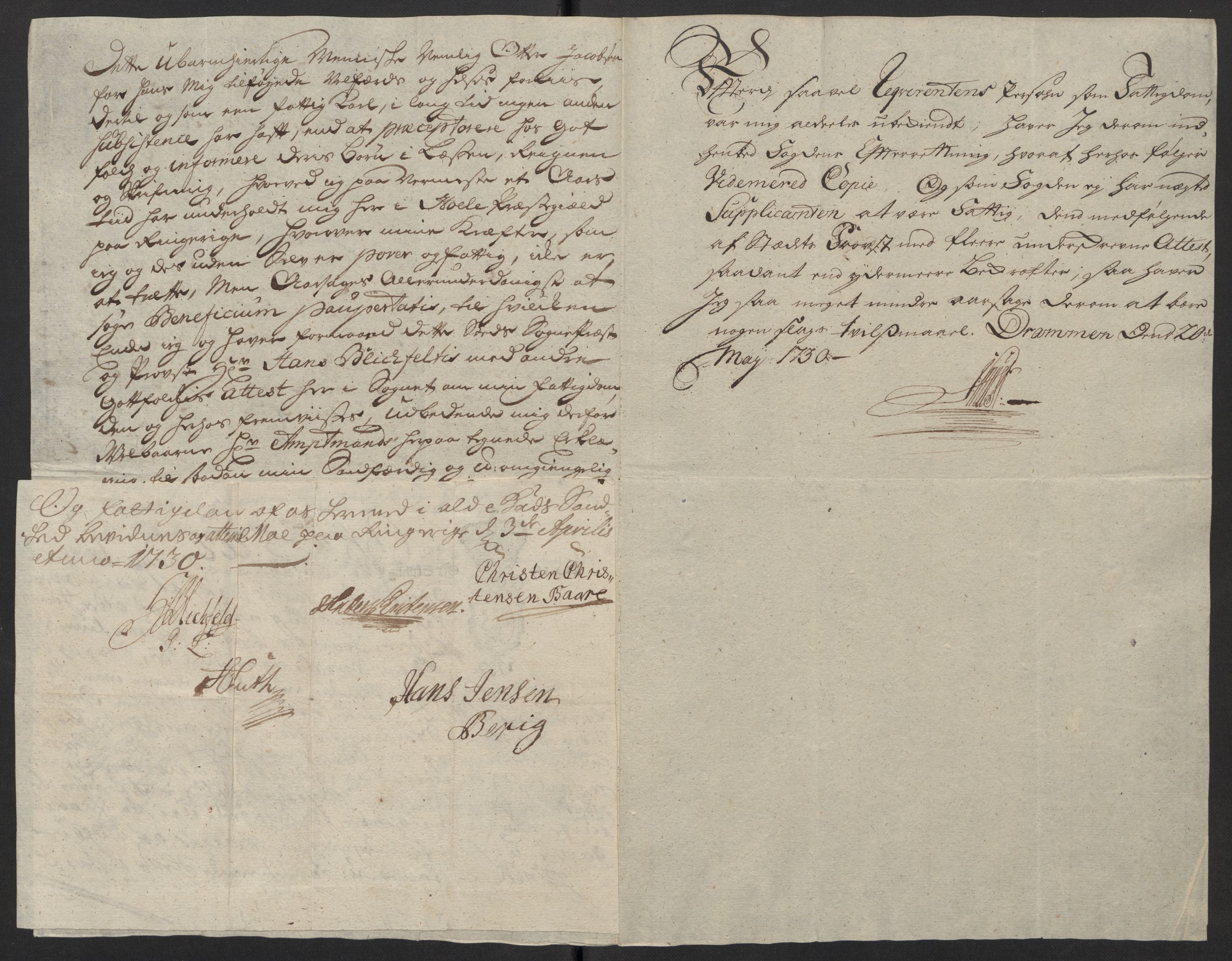 Stattholderembetet 1572-1771, AV/RA-EA-2870/Ef/L0106: Brev fra embetsmenn og andre, 1730-1732, p. 25