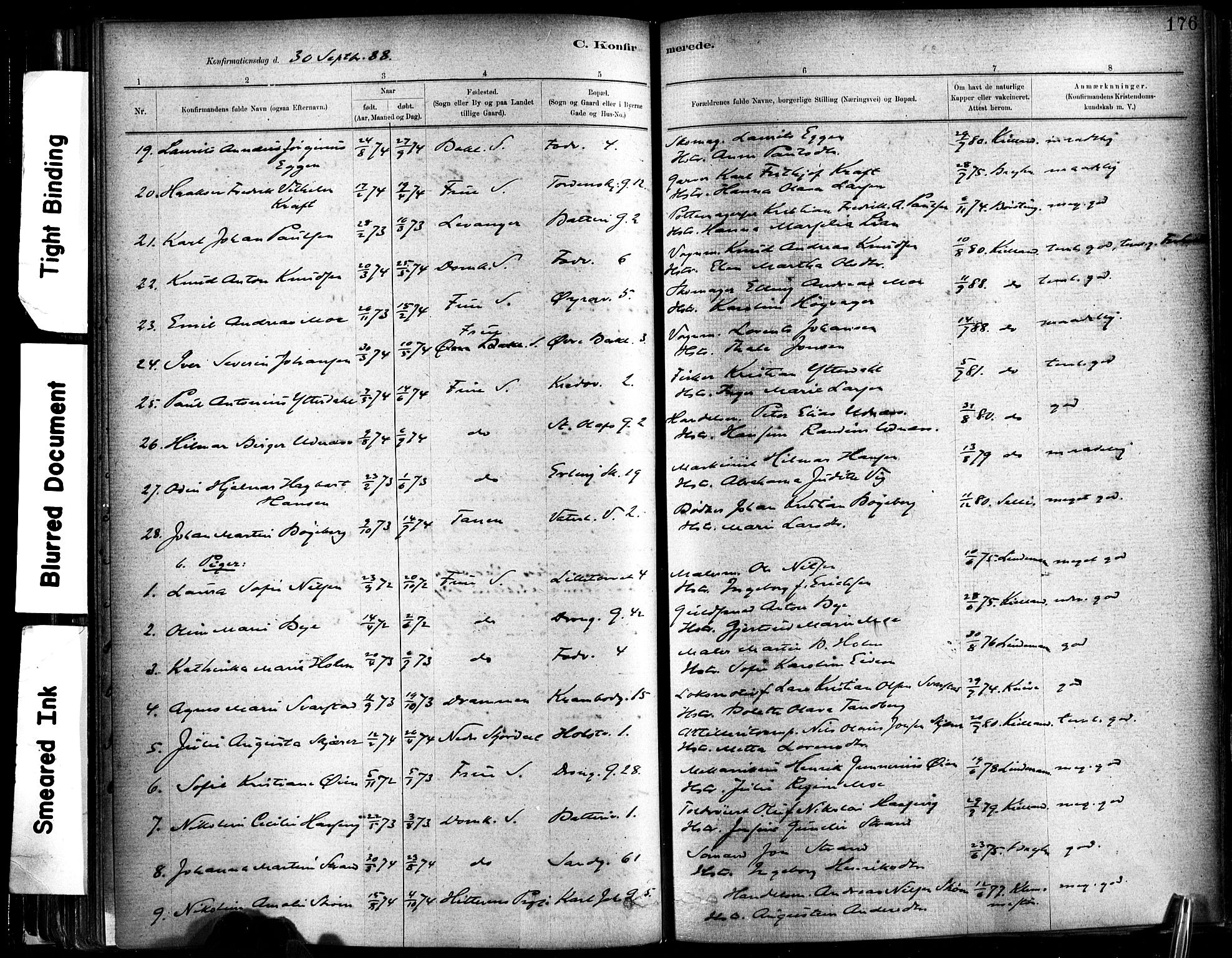 Ministerialprotokoller, klokkerbøker og fødselsregistre - Sør-Trøndelag, SAT/A-1456/602/L0119: Parish register (official) no. 602A17, 1880-1901, p. 176