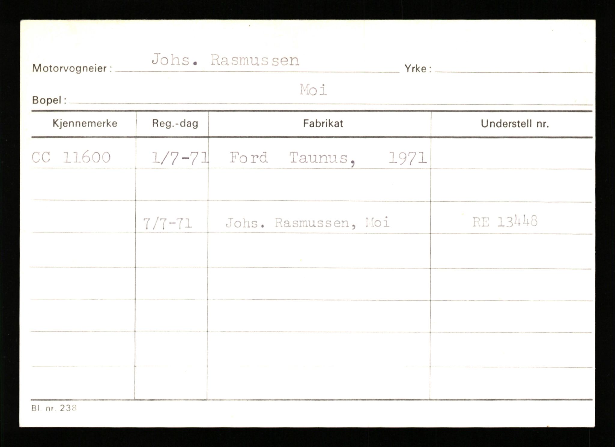 Stavanger trafikkstasjon, SAST/A-101942/0/G/L0003: Registreringsnummer: 10466 - 15496, 1930-1971, p. 1163