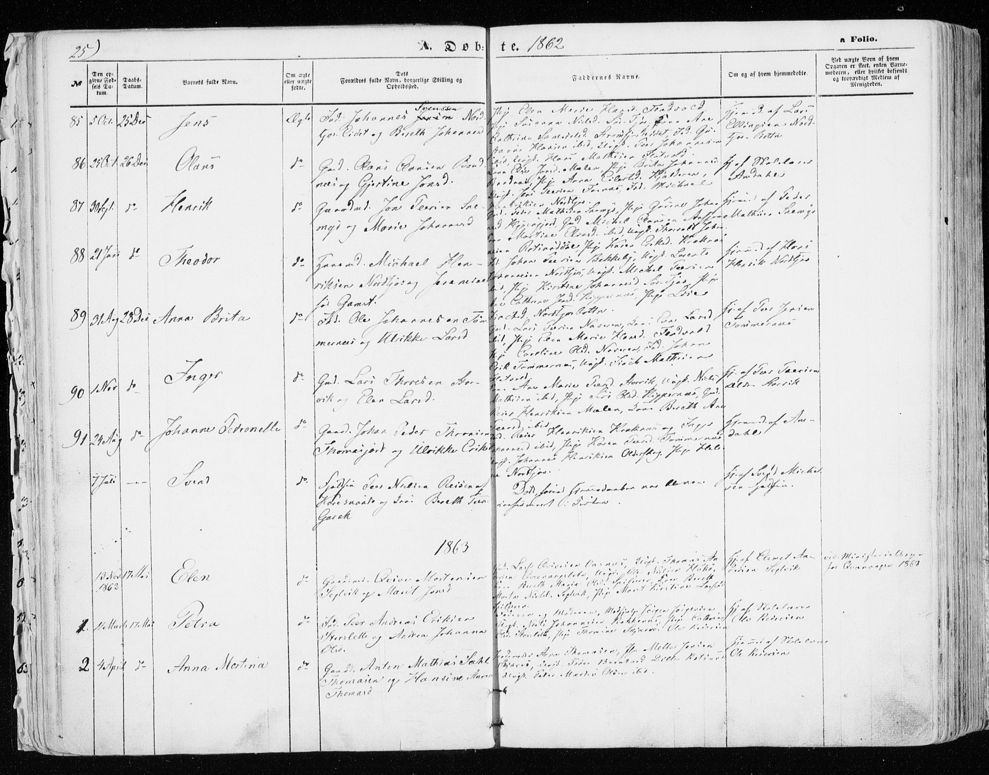 Skjervøy sokneprestkontor, SATØ/S-1300/H/Ha/Haa/L0007kirke: Parish register (official) no. 7, 1860-1870, p. 25