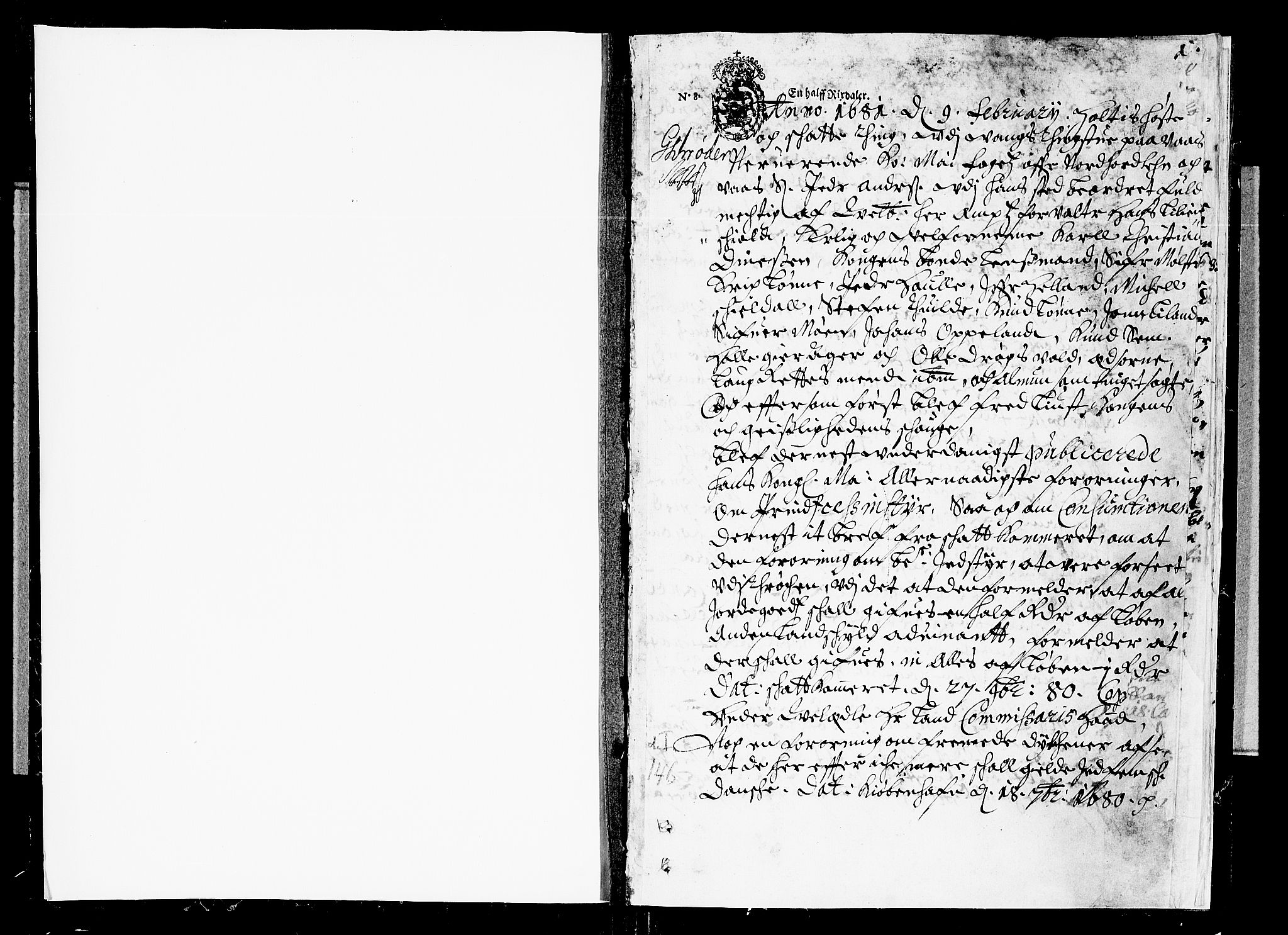 Hardanger og Voss sorenskriveri, SAB/A-2501/1/1A/1Ab/L0014: Tingbok for Voss, 1681, p. 0b-1a