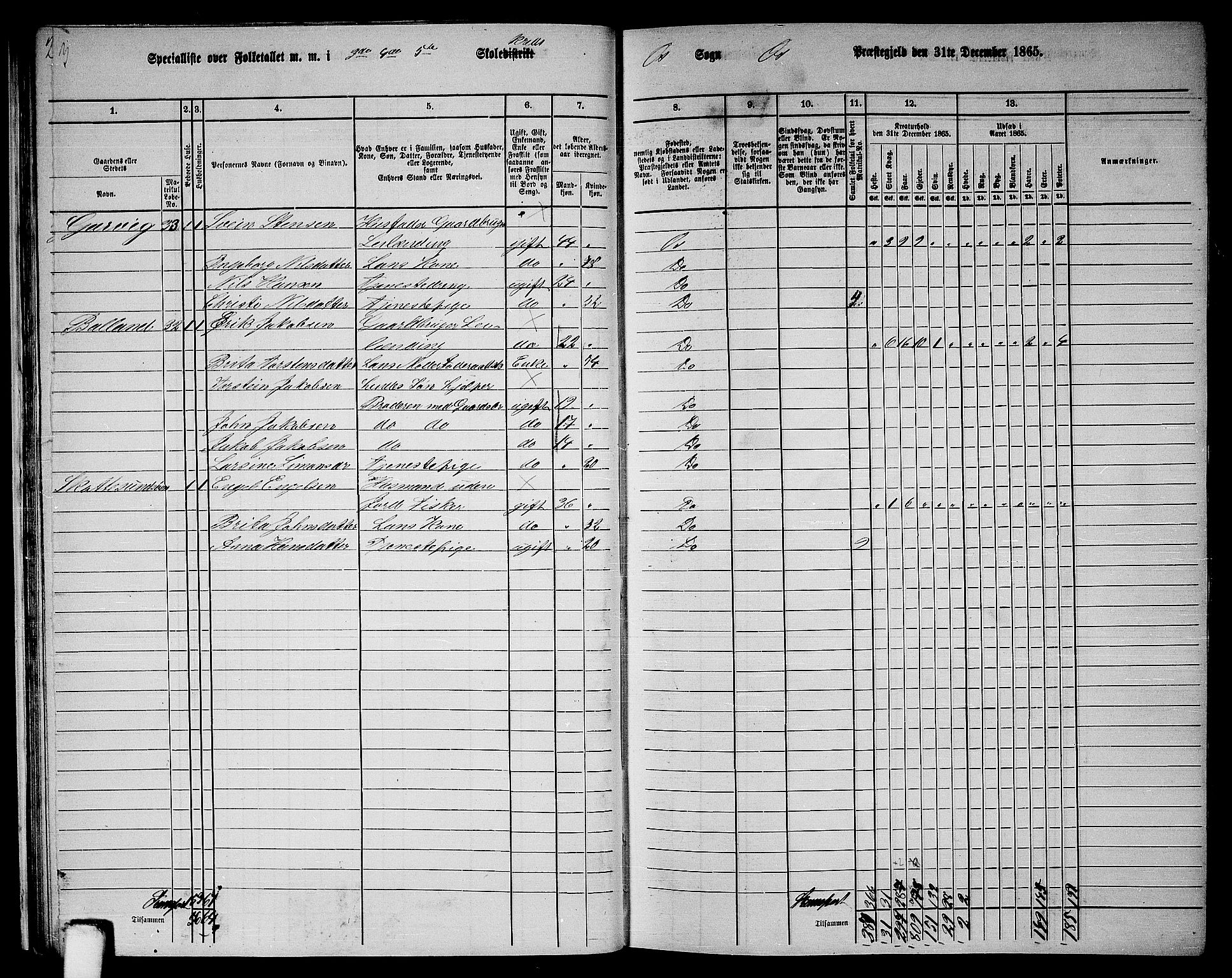 RA, 1865 census for Os, 1865, p. 27