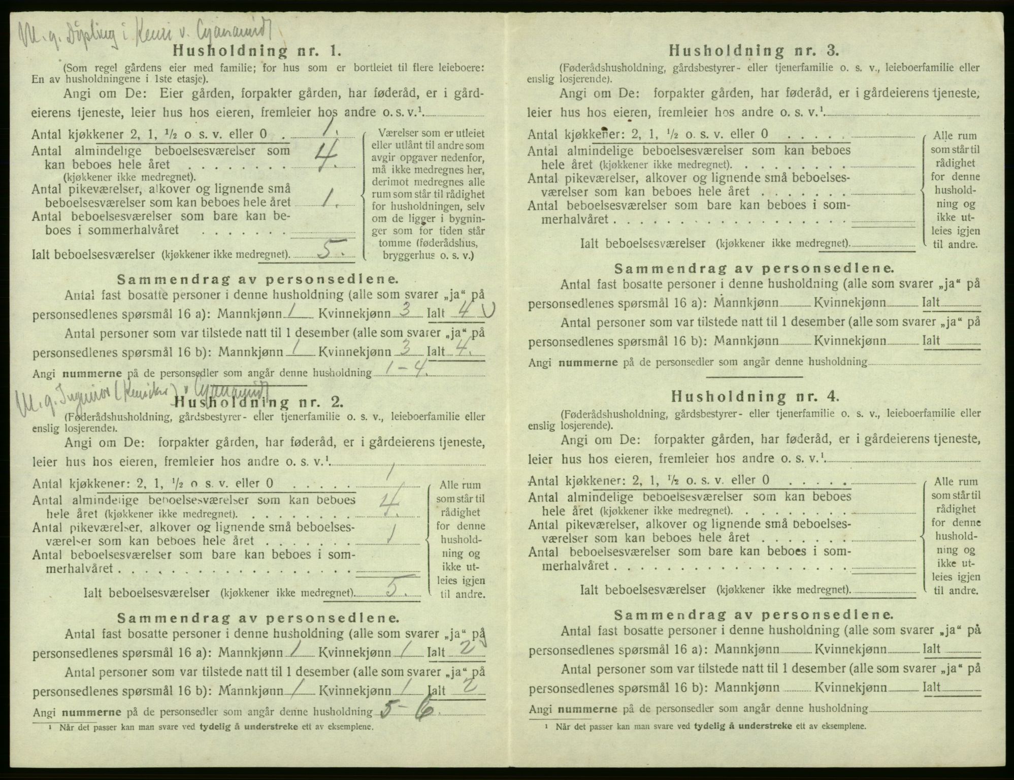 SAB, 1920 census for Odda, 1920, p. 711