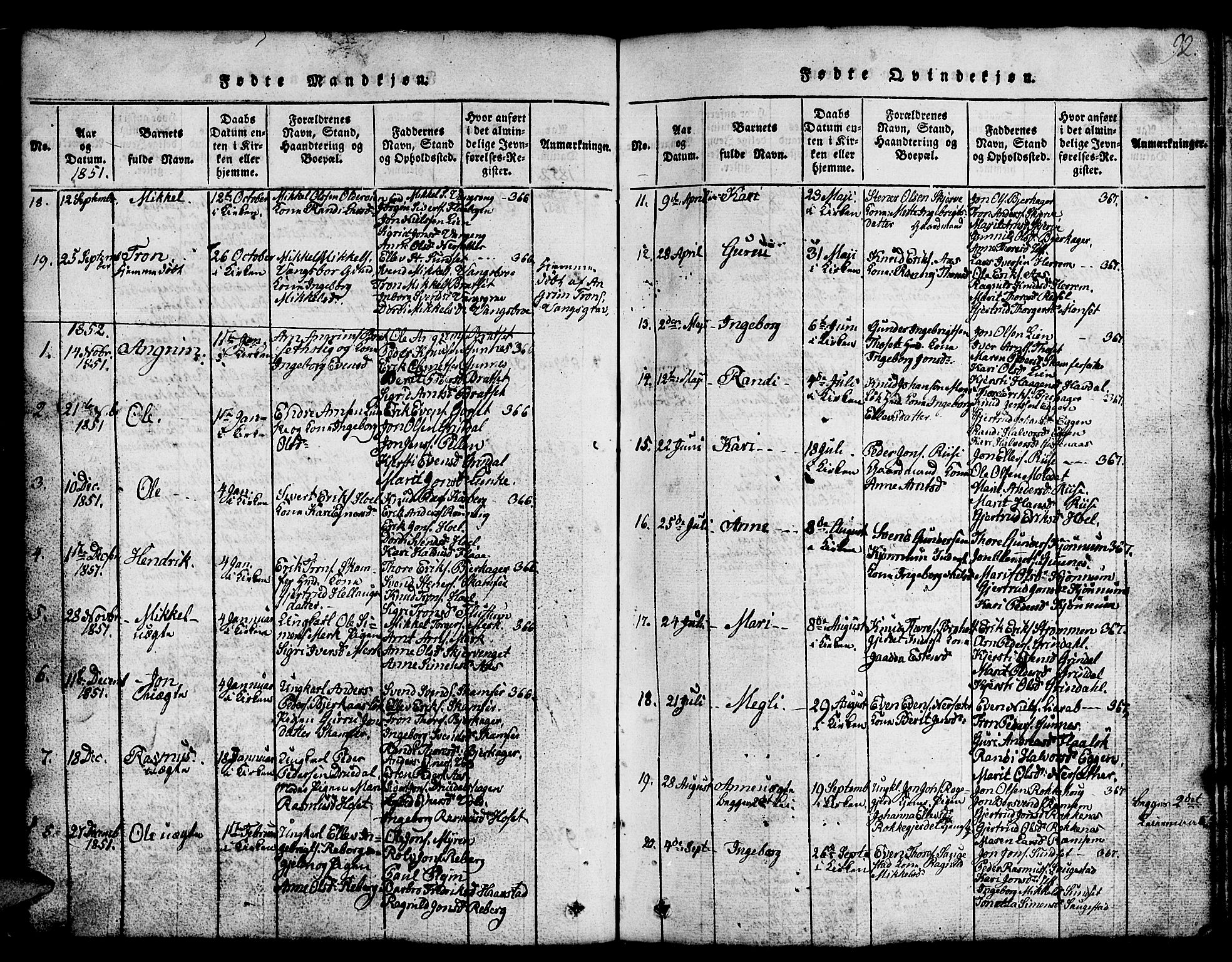 Ministerialprotokoller, klokkerbøker og fødselsregistre - Sør-Trøndelag, SAT/A-1456/674/L0874: Parish register (copy) no. 674C01, 1816-1860, p. 92