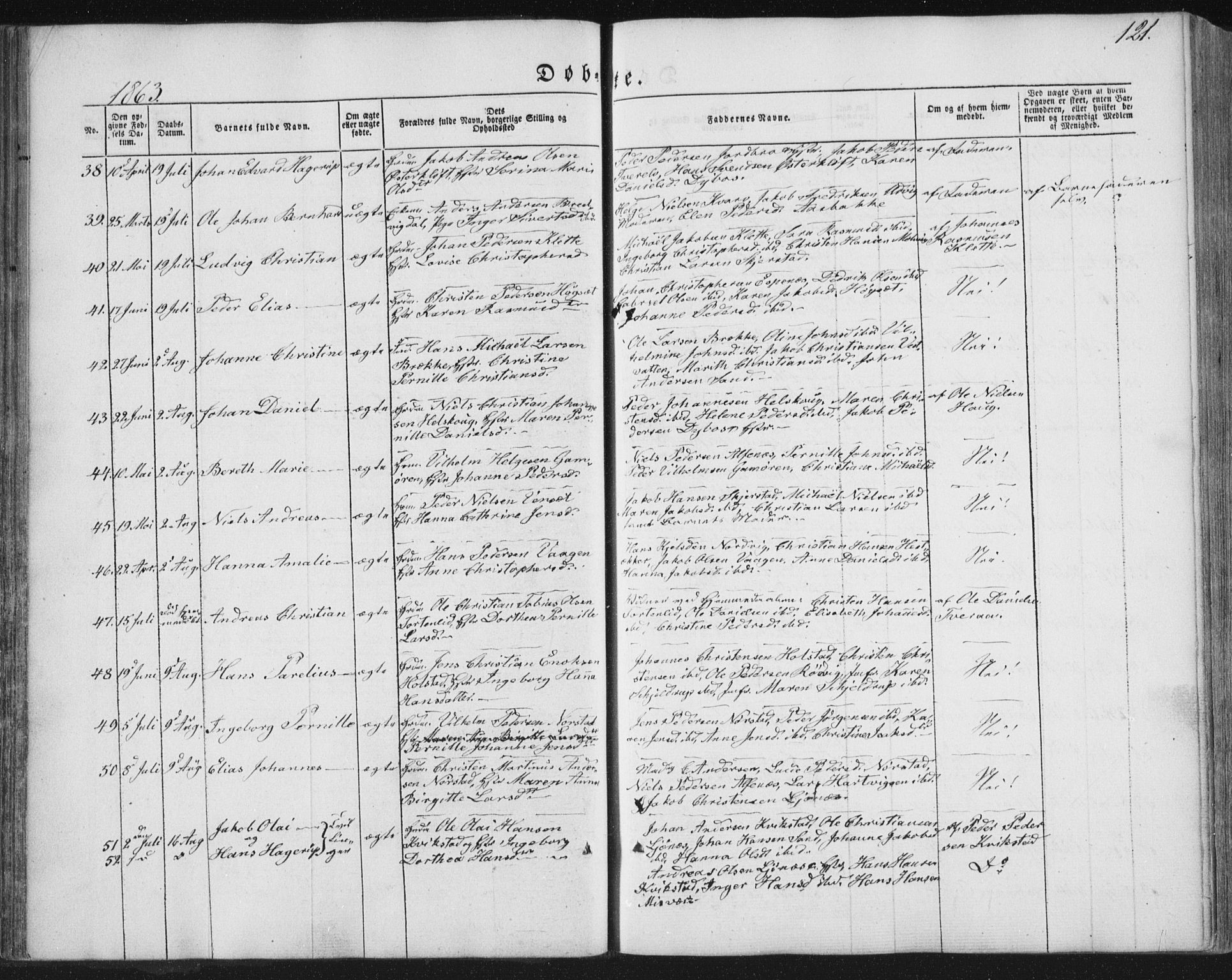 Ministerialprotokoller, klokkerbøker og fødselsregistre - Nordland, AV/SAT-A-1459/852/L0738: Parish register (official) no. 852A08, 1849-1865, p. 121