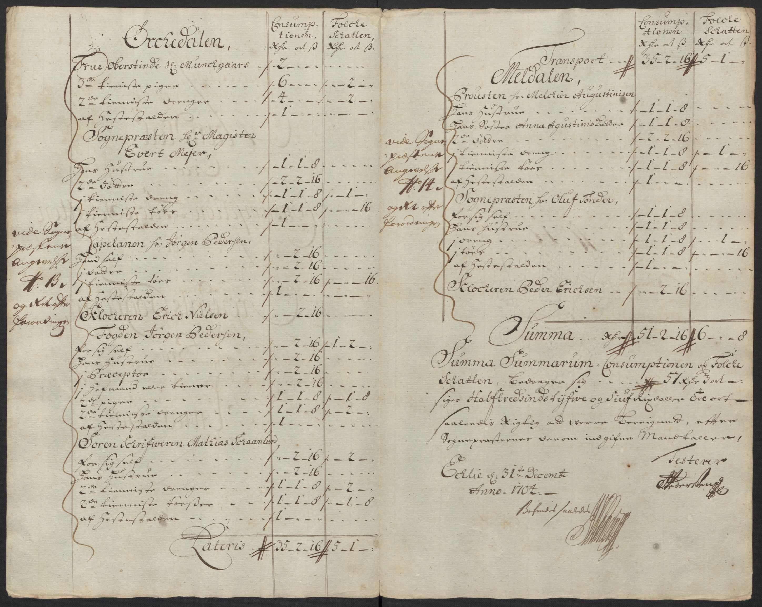 Rentekammeret inntil 1814, Reviderte regnskaper, Fogderegnskap, RA/EA-4092/R60/L3954: Fogderegnskap Orkdal og Gauldal, 1704, p. 173