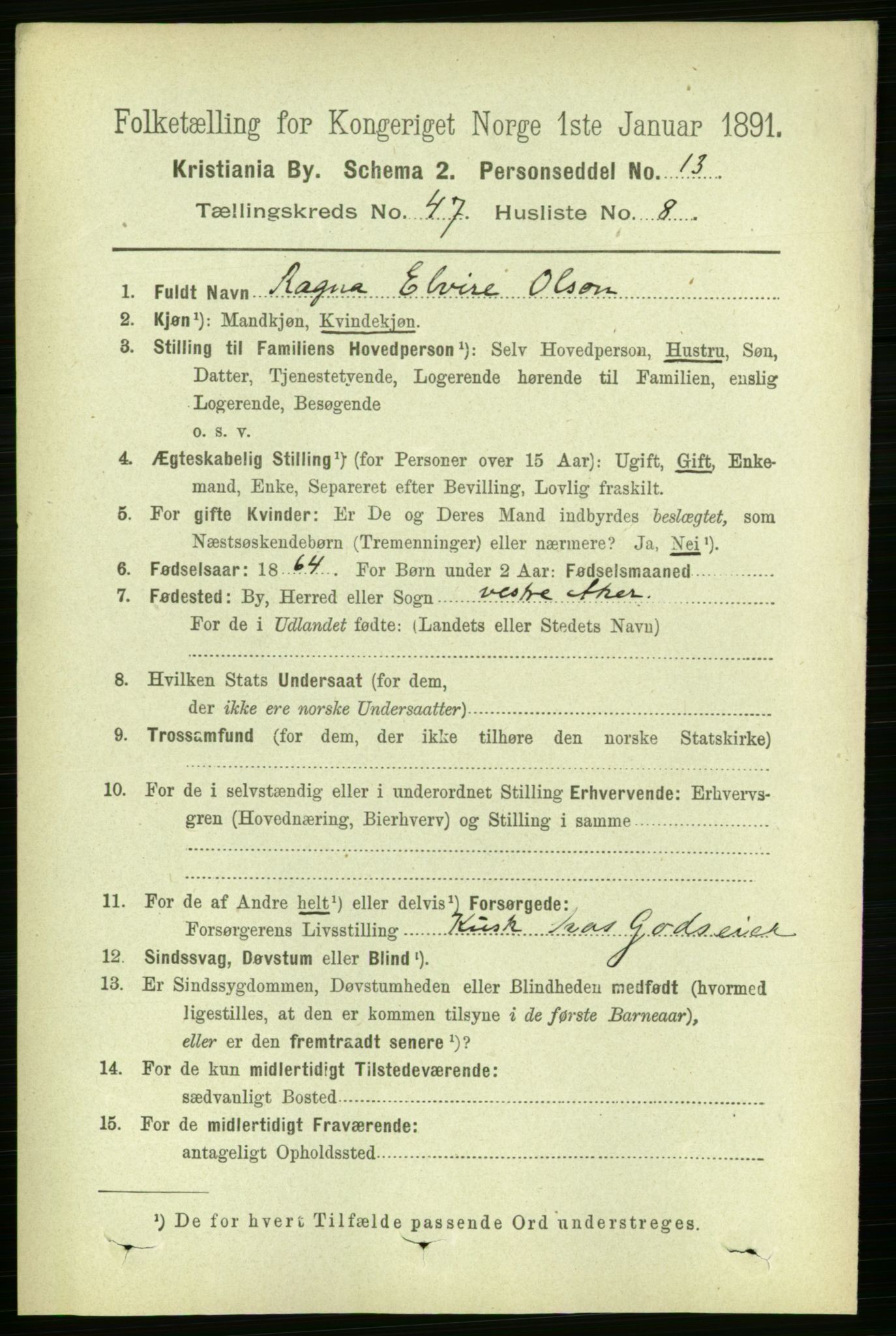 RA, 1891 census for 0301 Kristiania, 1891, p. 28280