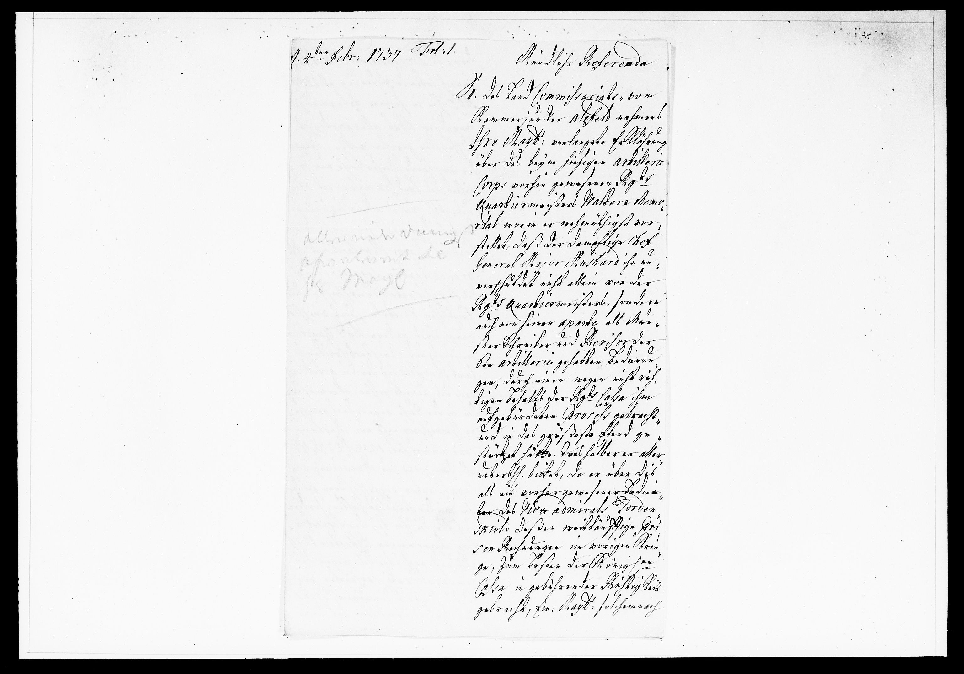 Krigskollegiet, Krigskancelliet, DRA/A-0006/-/1138-1142: Refererede sager, 1737, p. 40