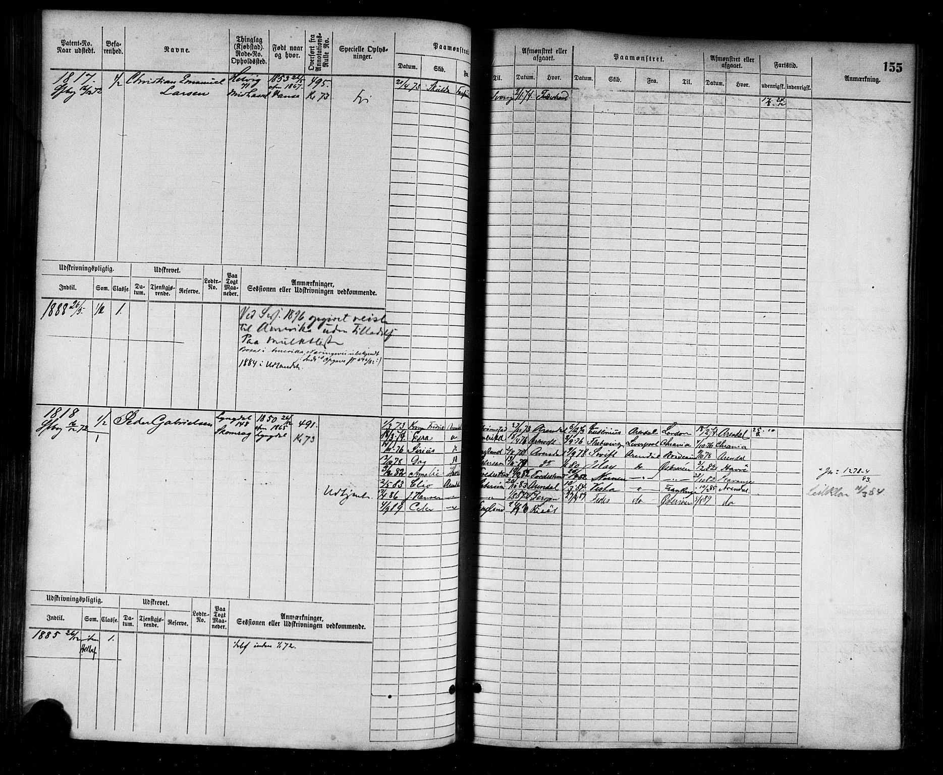 Farsund mønstringskrets, AV/SAK-2031-0017/F/Fb/L0003: Hovedrulle nr 1509-2274, M-6, 1868-1915, p. 161