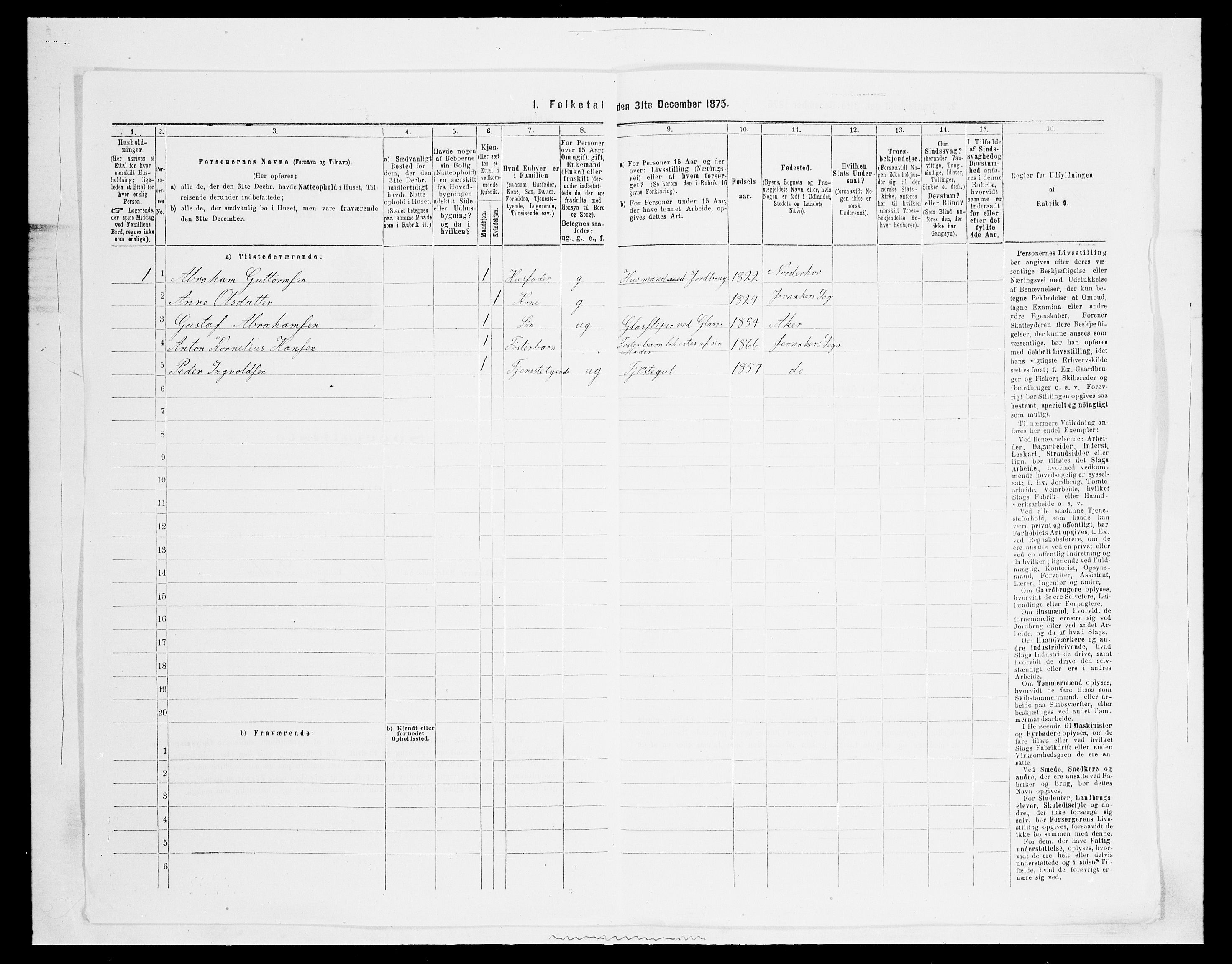 SAH, 1875 census for 0532P Jevnaker, 1875, p. 1696