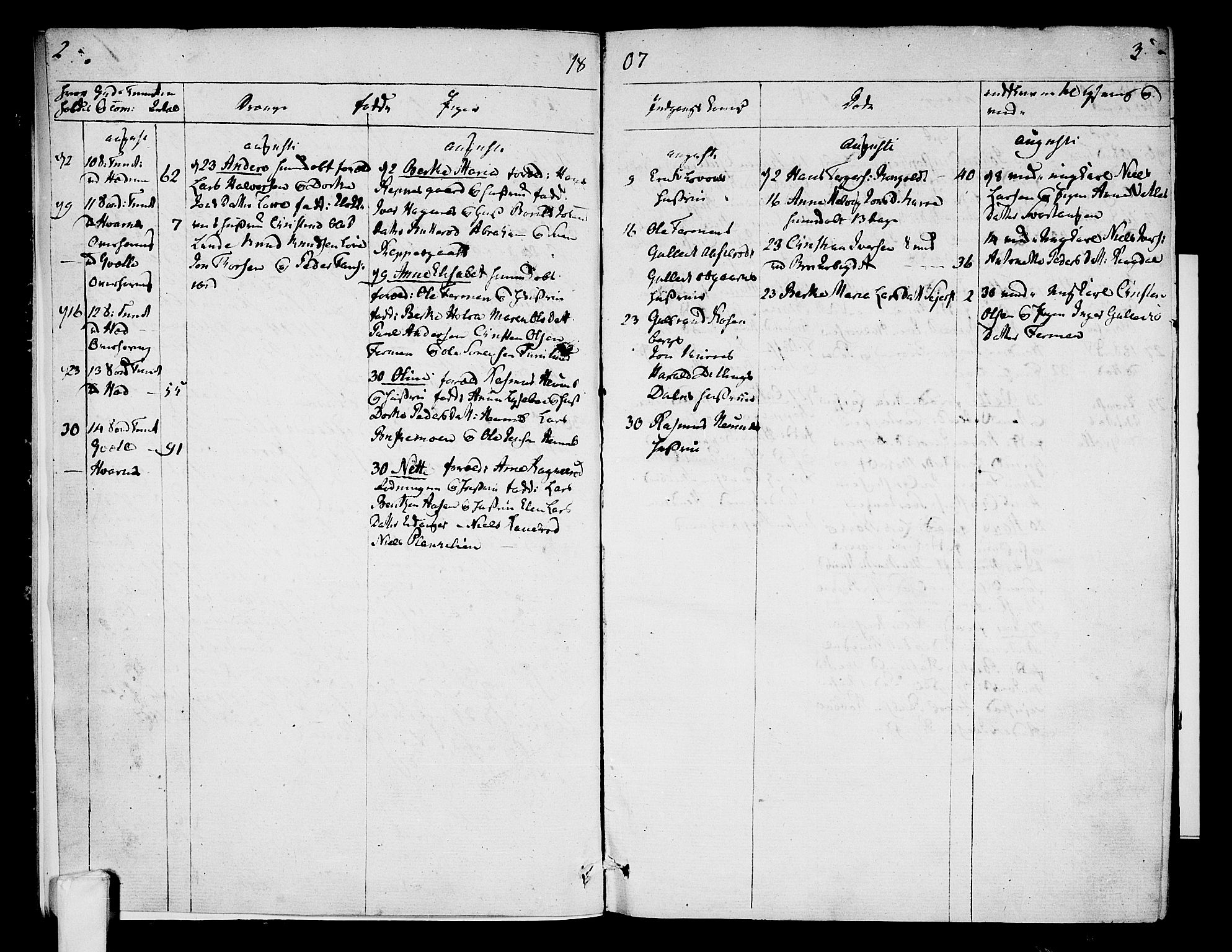 Hedrum kirkebøker, SAKO/A-344/F/Fa/L0003: Parish register (official) no. I 3, 1807-1816, p. 2-3