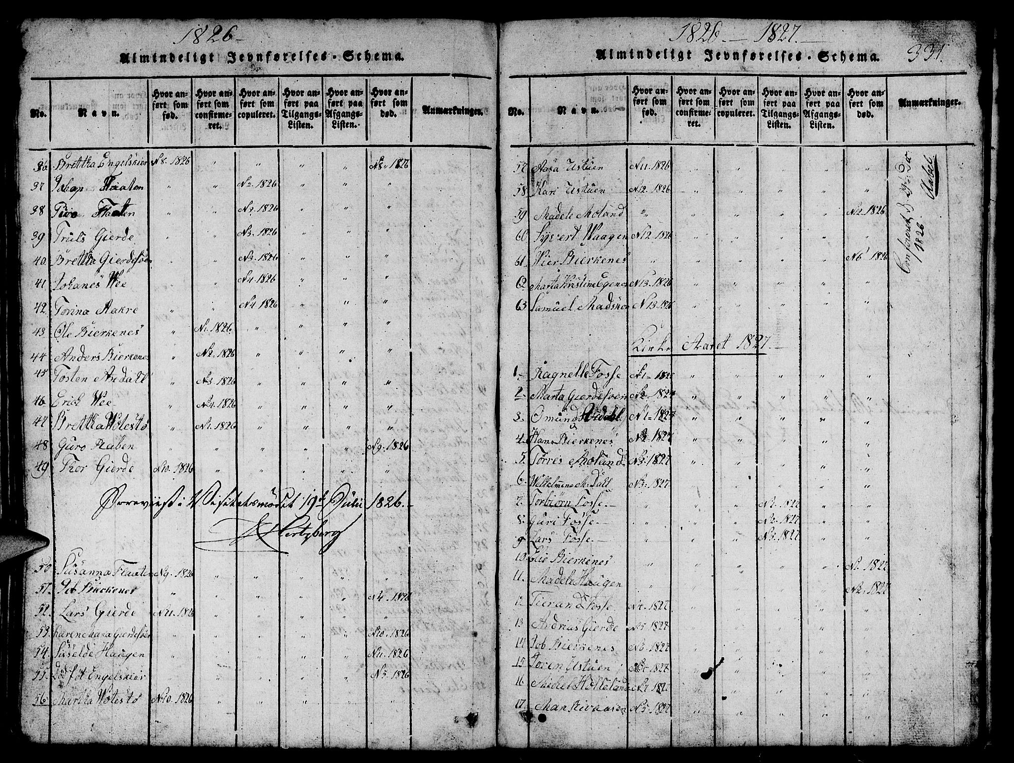 Etne sokneprestembete, SAB/A-75001/H/Hab: Parish register (copy) no. B 1, 1815-1850, p. 331