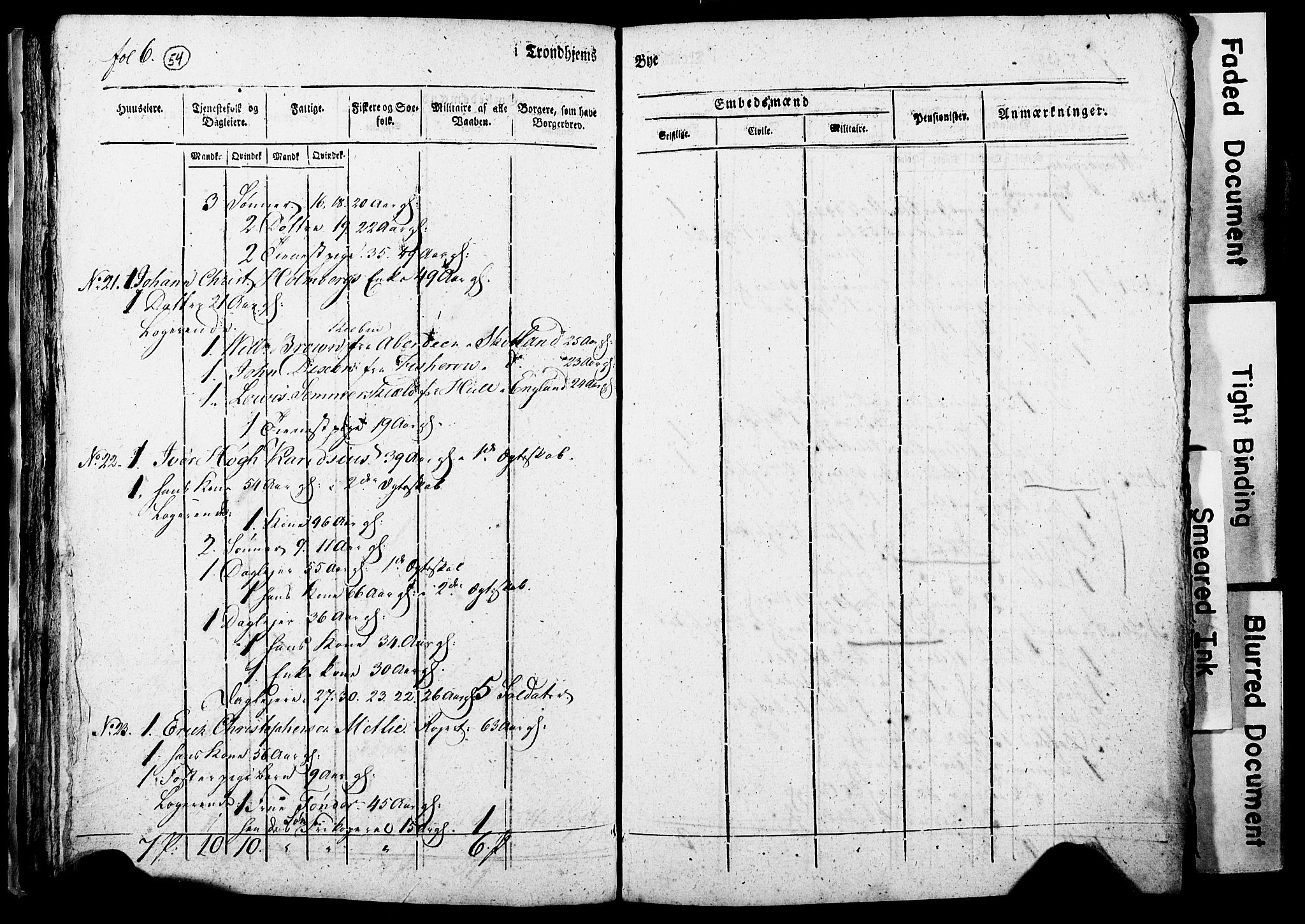 RA, Census 1815 for Trondheim, 1815, p. 255