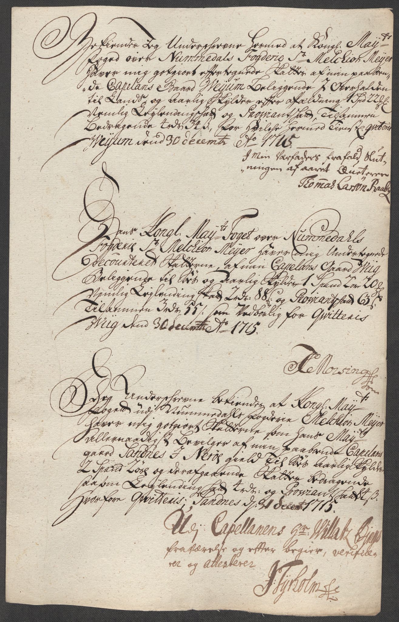 Rentekammeret inntil 1814, Reviderte regnskaper, Fogderegnskap, AV/RA-EA-4092/R64/L4436: Fogderegnskap Namdal, 1715, p. 194