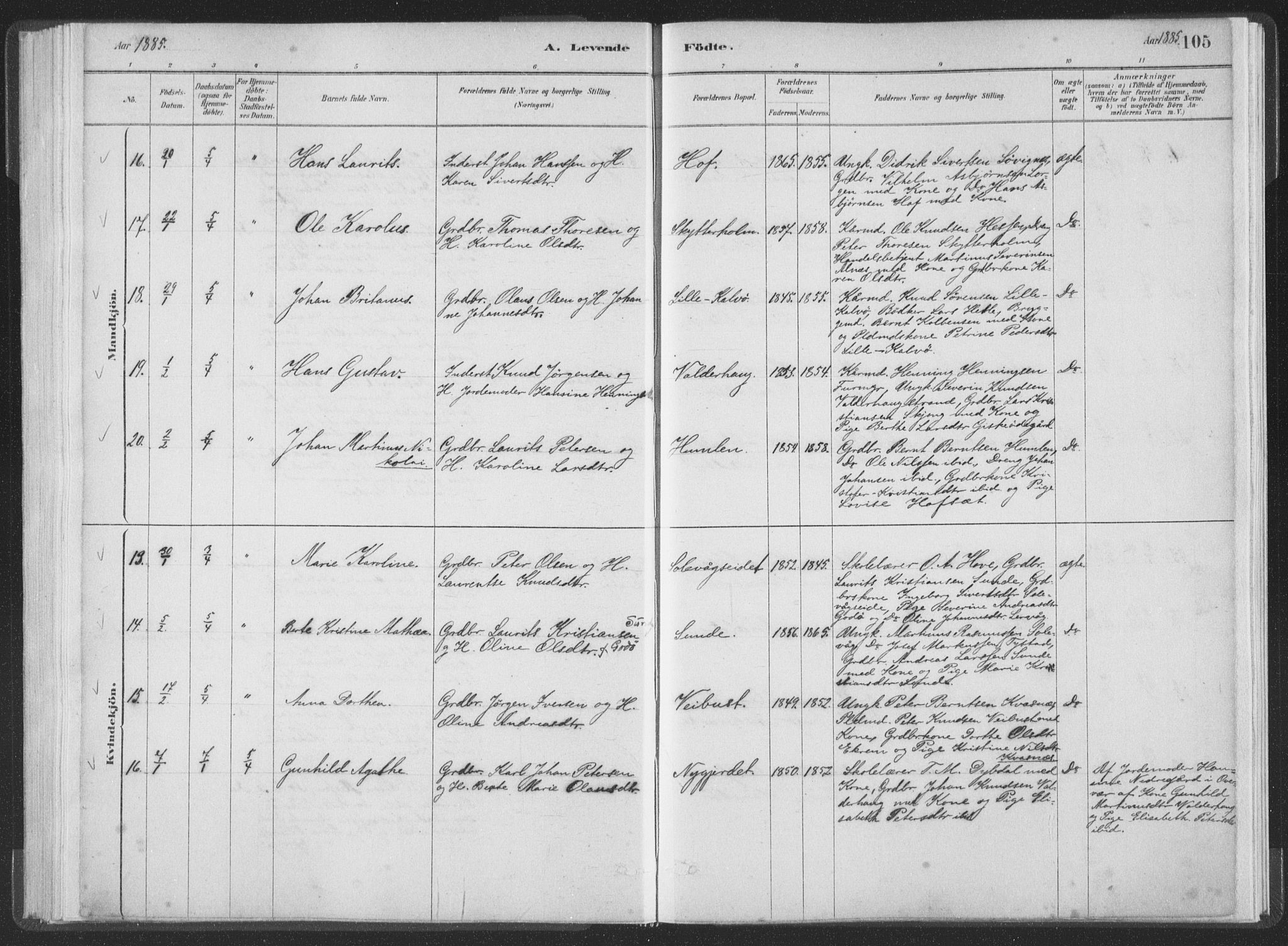 Ministerialprotokoller, klokkerbøker og fødselsregistre - Møre og Romsdal, AV/SAT-A-1454/528/L0401: Parish register (official) no. 528A12I, 1880-1920, p. 105