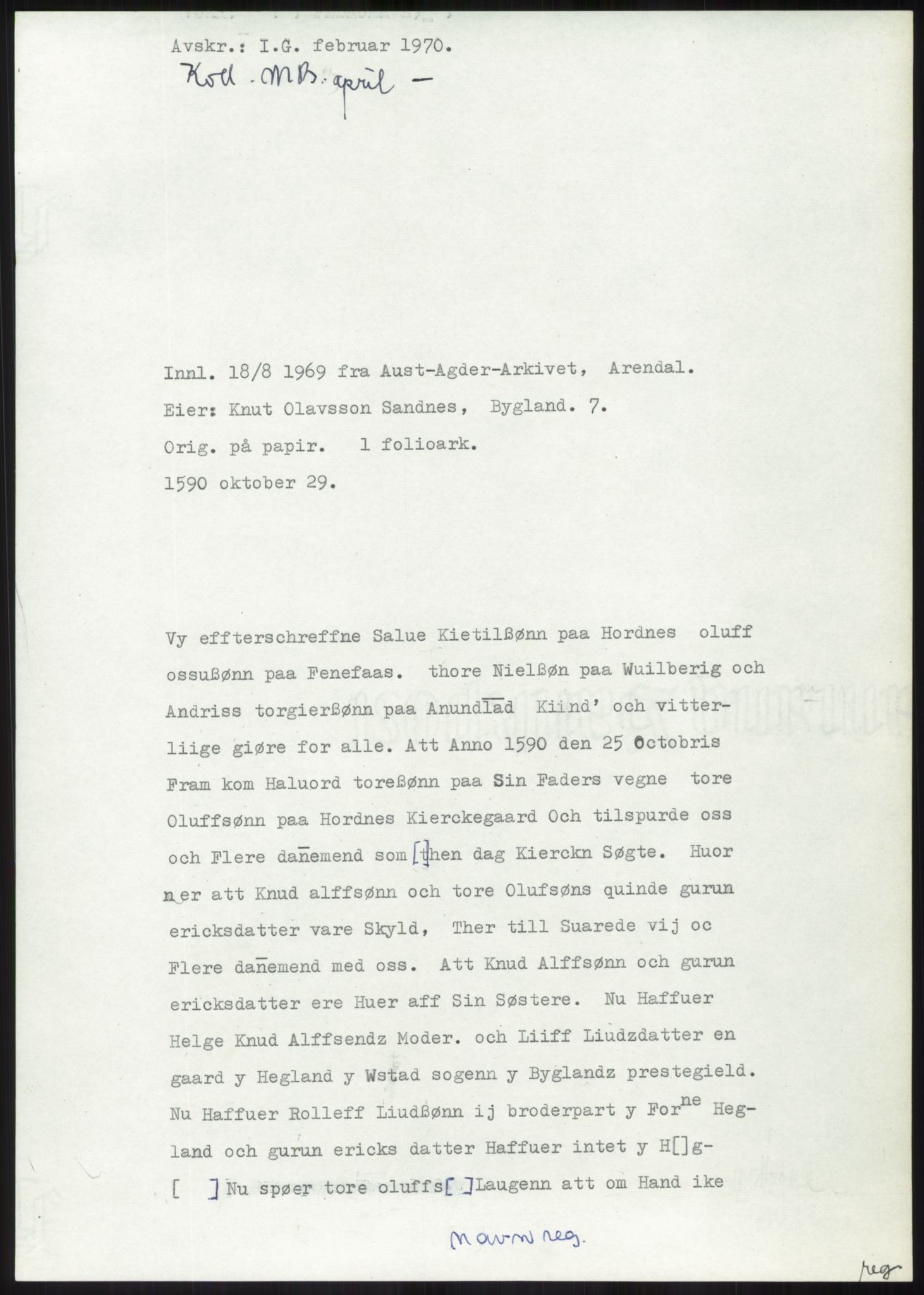 Samlinger til kildeutgivelse, Diplomavskriftsamlingen, AV/RA-EA-4053/H/Ha, p. 1879