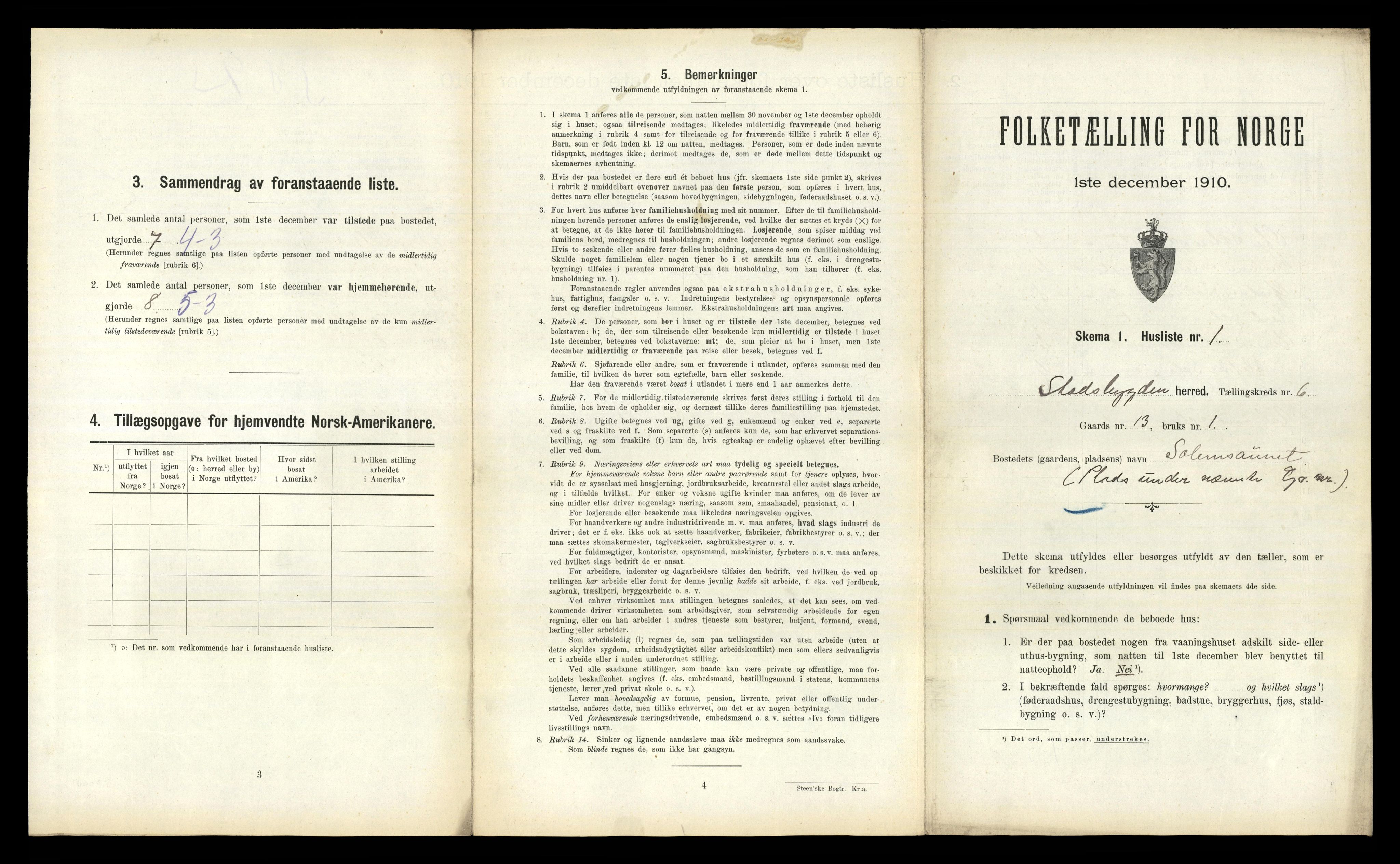 RA, 1910 census for Stadsbygd, 1910, p. 527