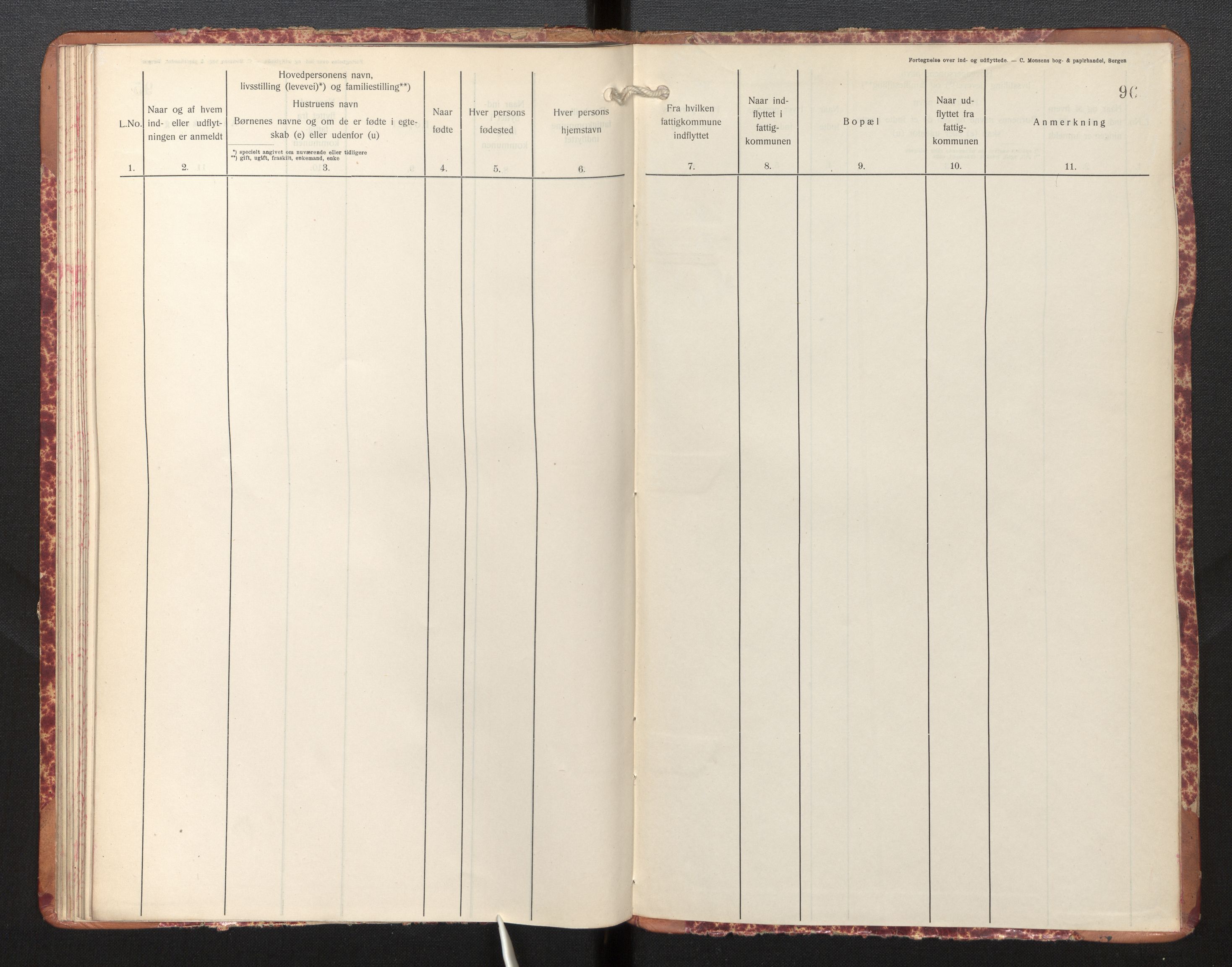 Lensmannen i Odda, AV/SAB-A-34001/0020/L0001: Protokoll over inn- og utflytte og framandprotokoll, 1913-1924, p. 96