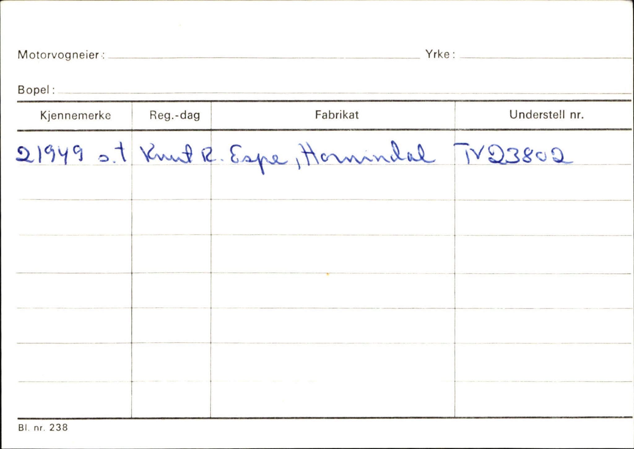 Statens vegvesen, Sogn og Fjordane vegkontor, SAB/A-5301/4/F/L0133: Eigarregister Bremanger A-Å. Gaular A-H, 1945-1975, p. 220