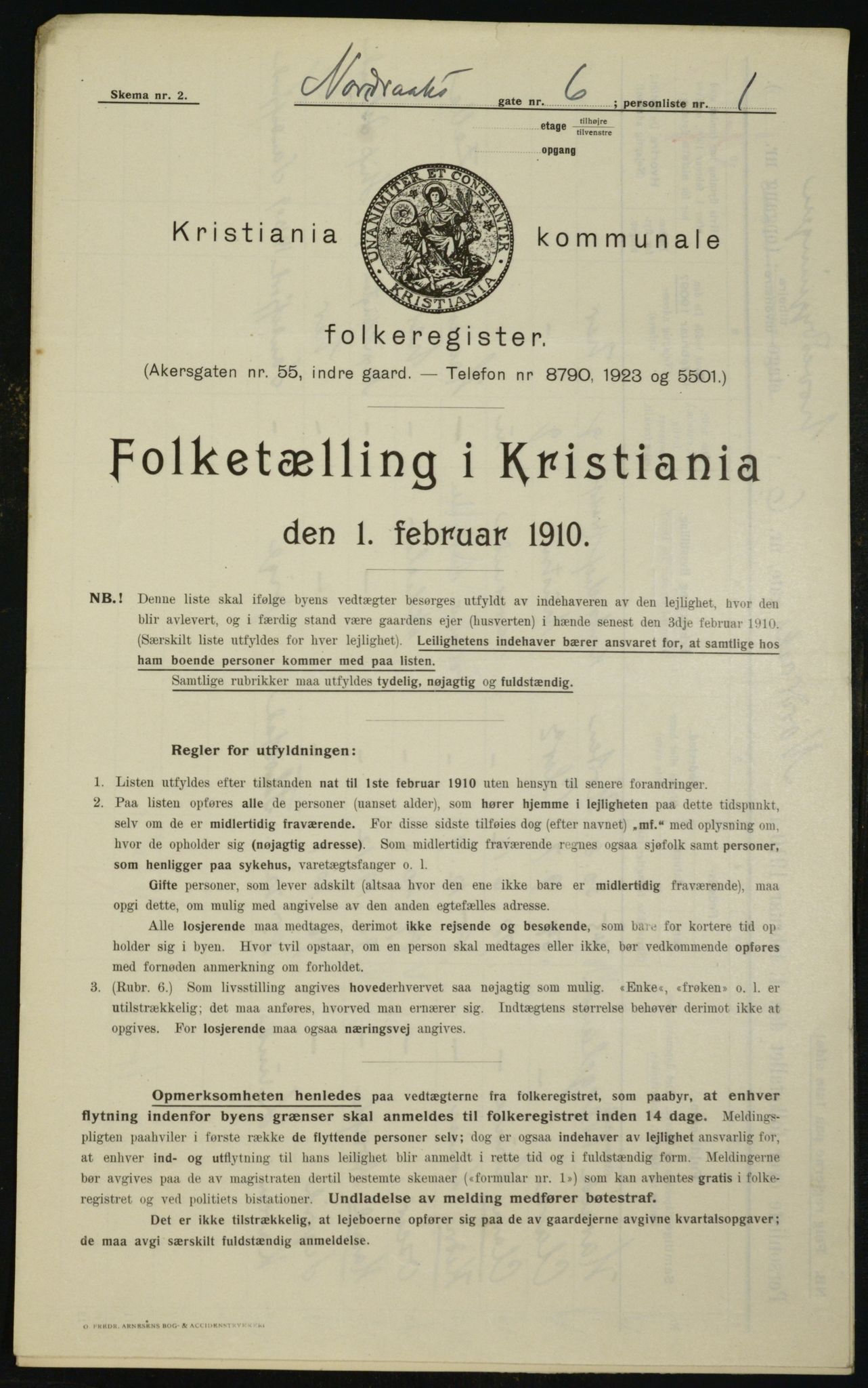 OBA, Municipal Census 1910 for Kristiania, 1910, p. 71292