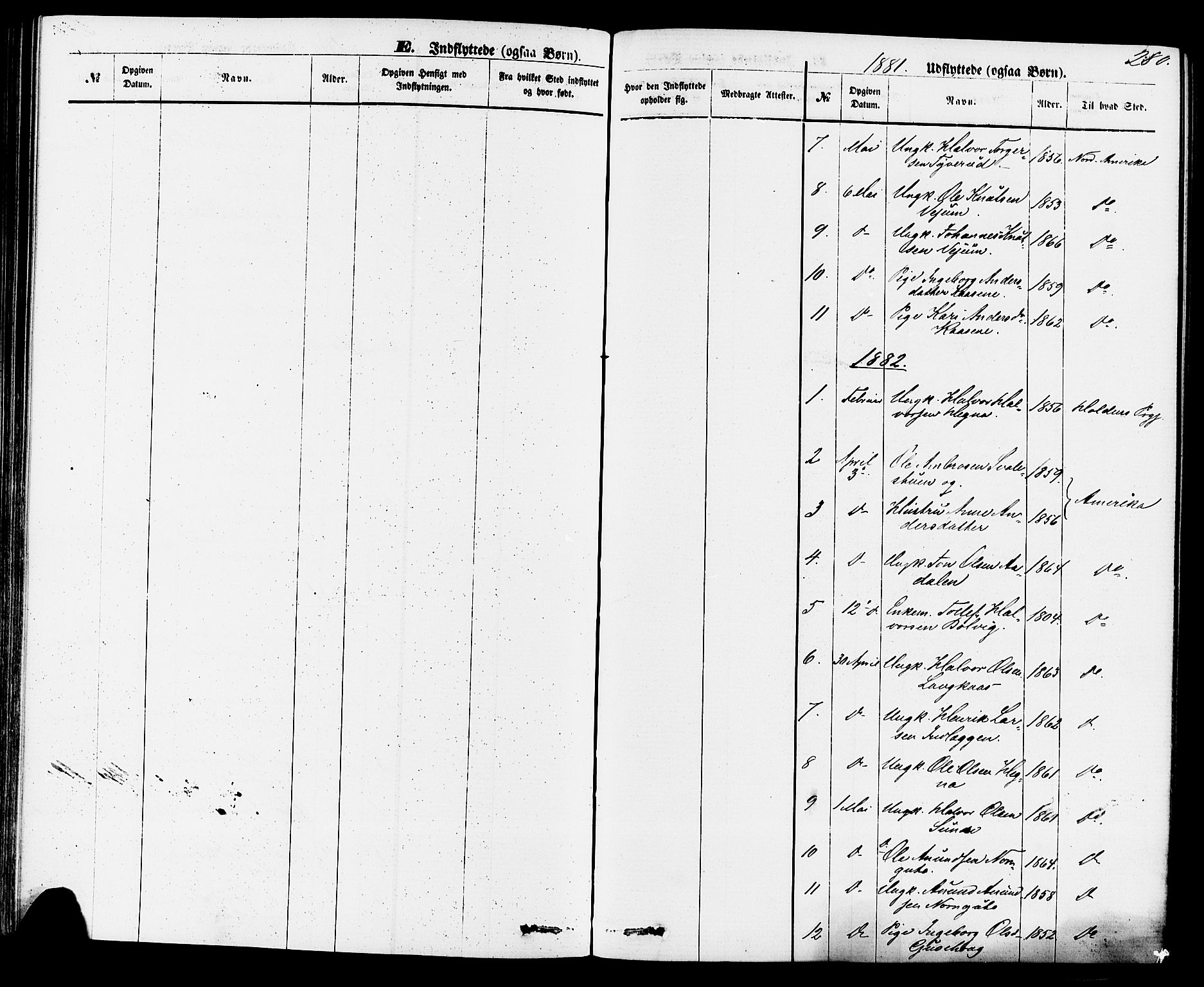 Sauherad kirkebøker, AV/SAKO-A-298/F/Fa/L0008: Parish register (official) no. I 8, 1873-1886, p. 280