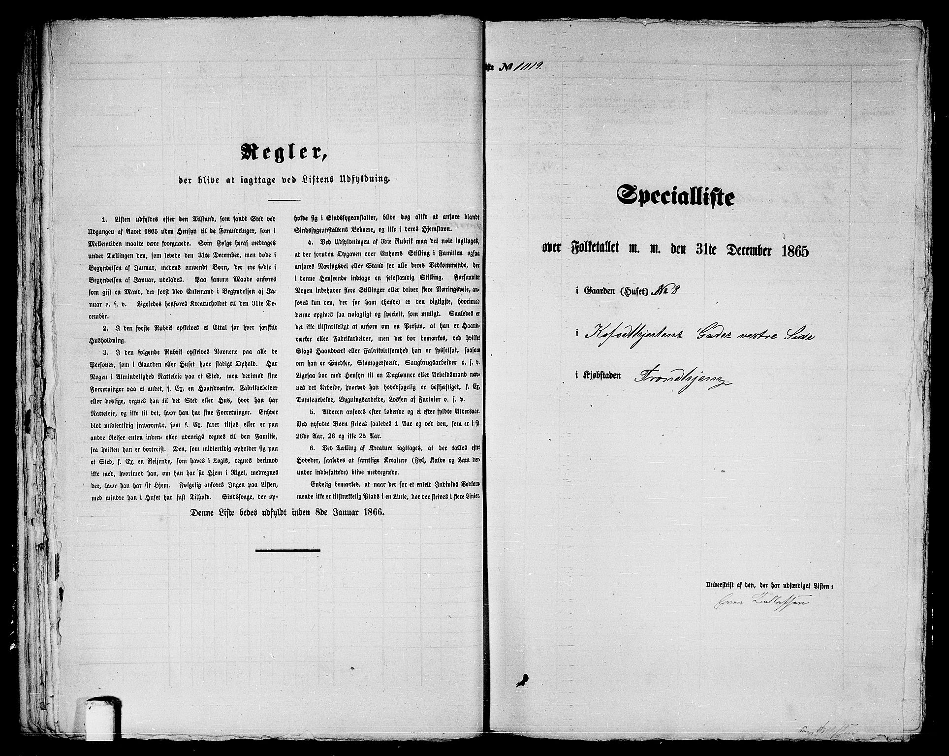 RA, 1865 census for Trondheim, 1865, p. 2119