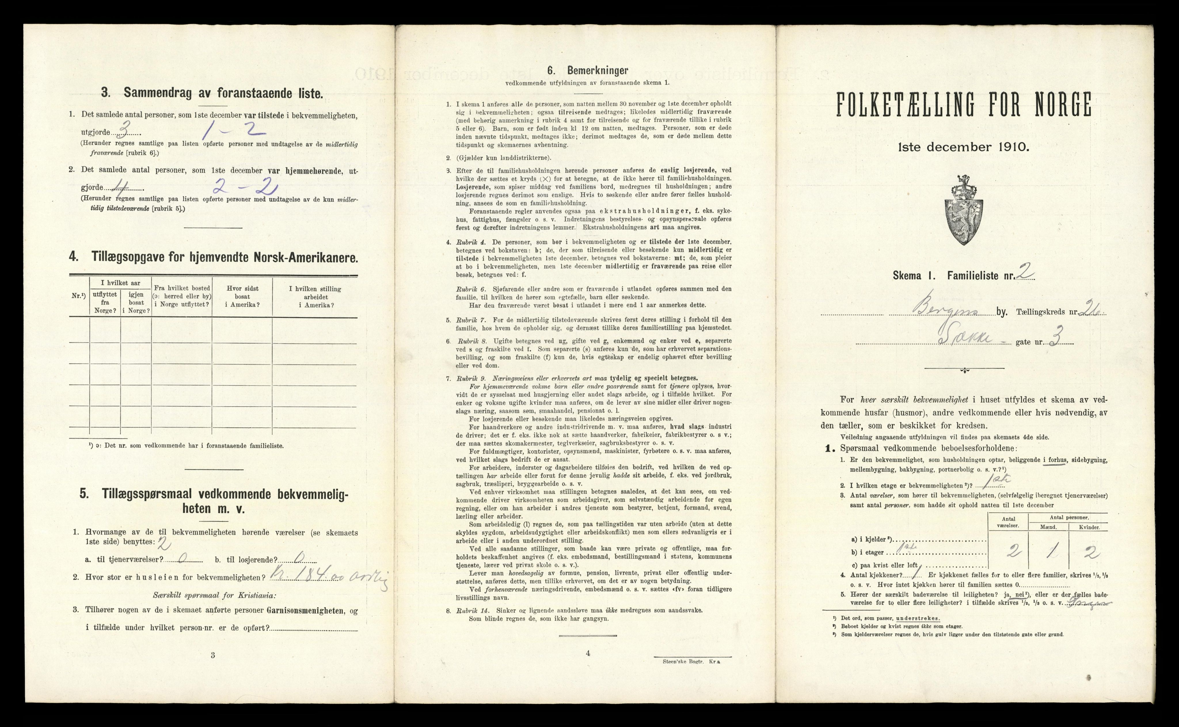 RA, 1910 census for Bergen, 1910, p. 8381