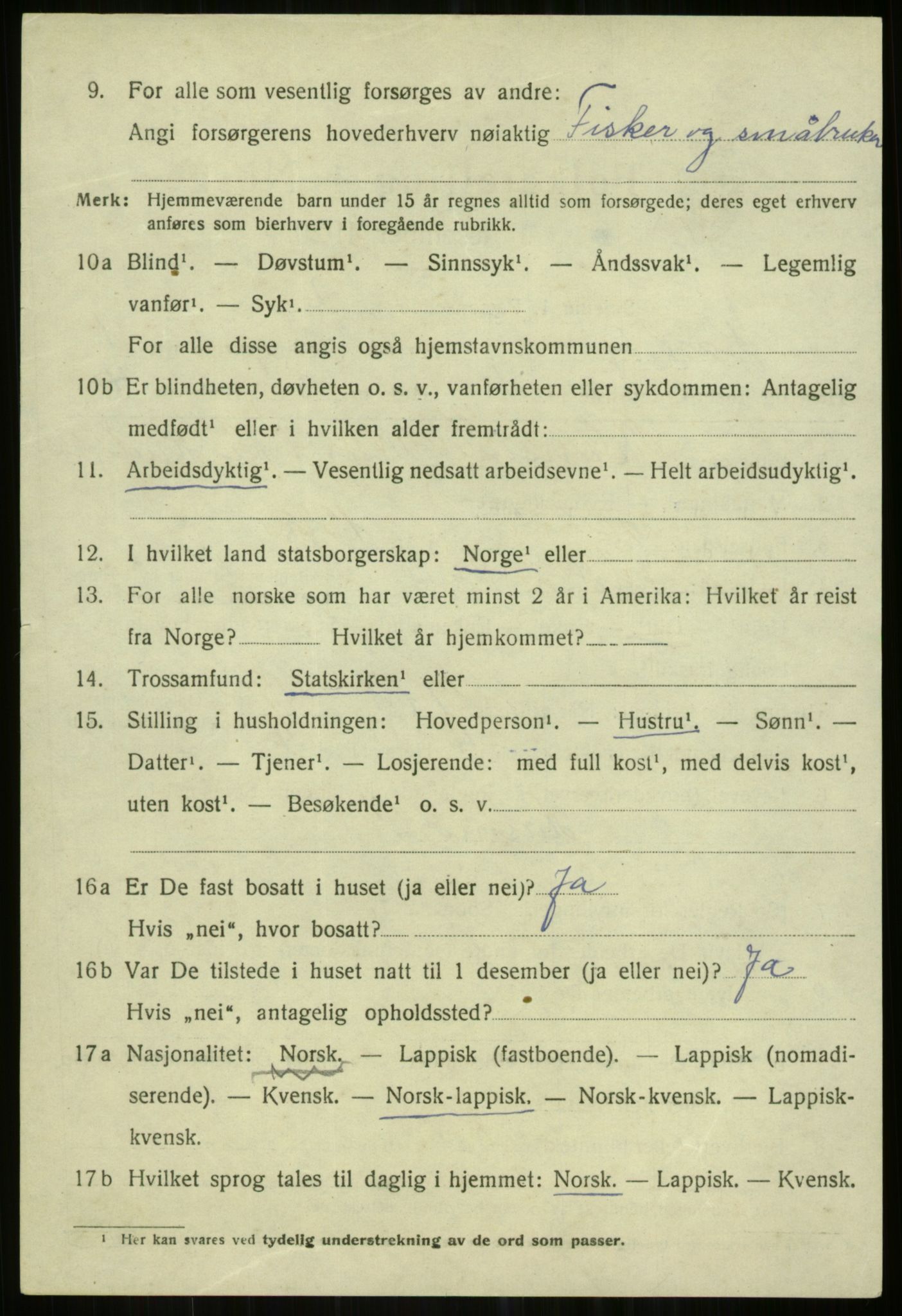 SATØ, 1920 census for Karlsøy, 1920, p. 751