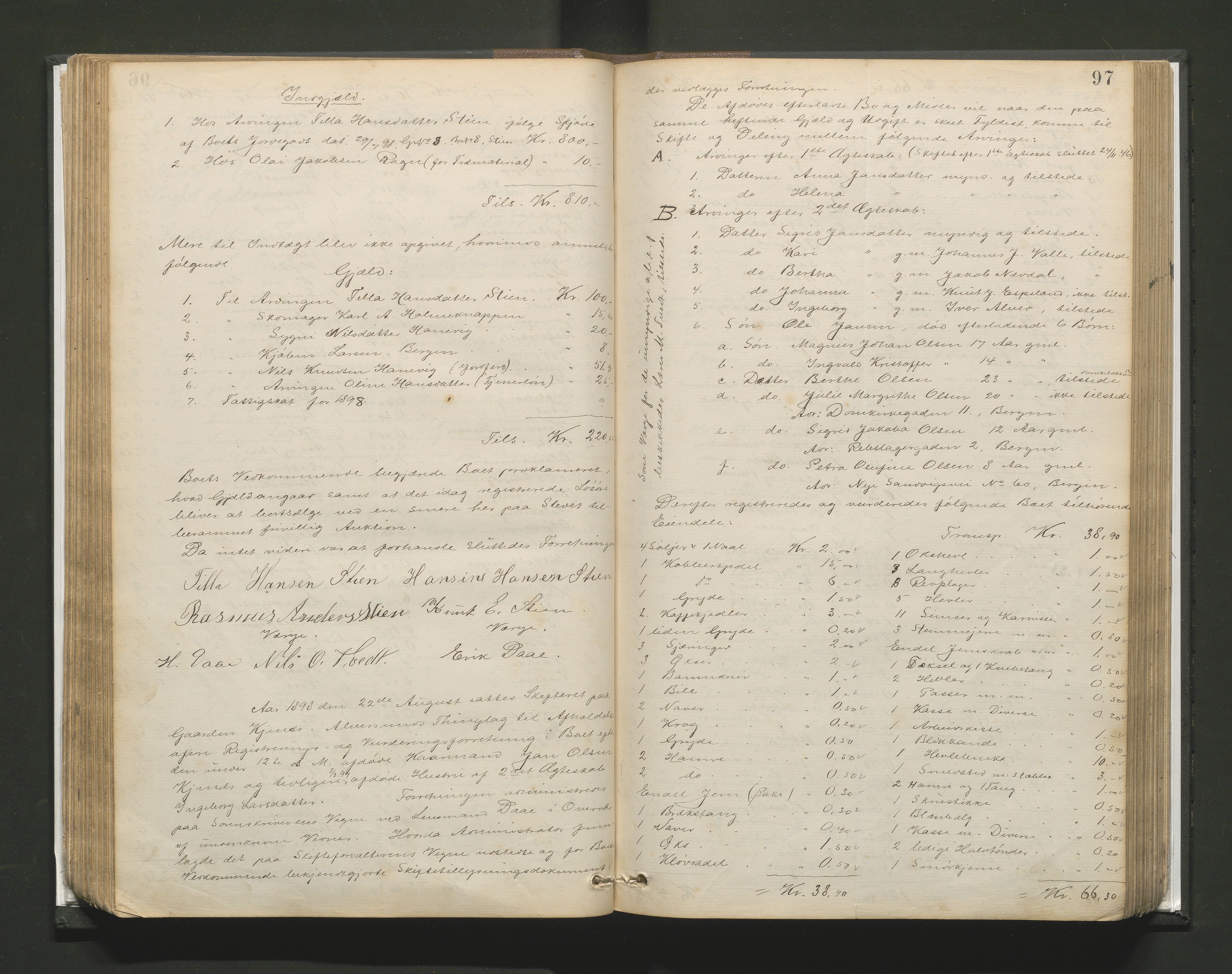 Lensmannen i Alversund, AV/SAB-A-30701/0006/L0001: Registreringsprotokoll, 1887-1913, p. 96b-97a