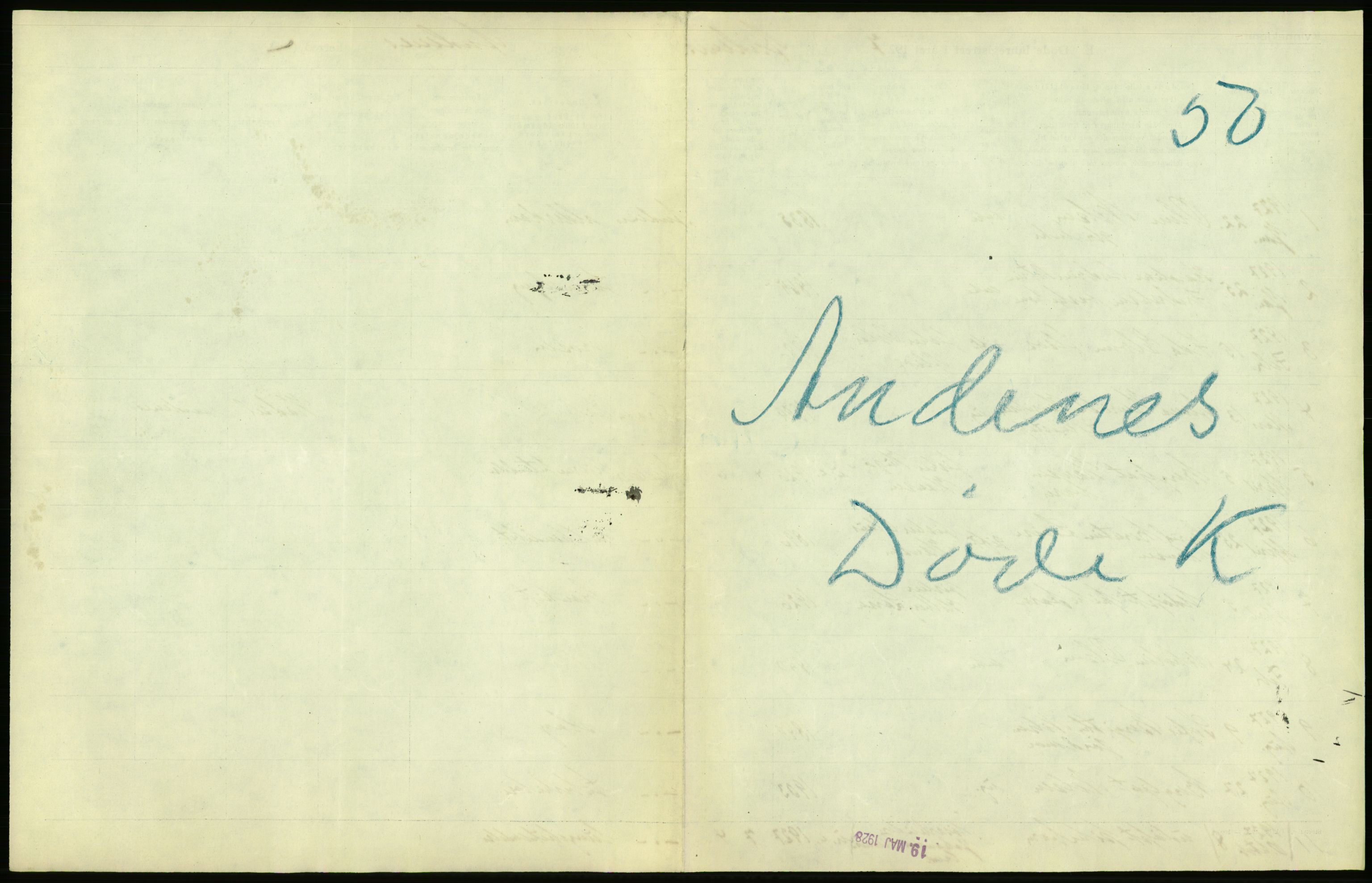 Statistisk sentralbyrå, Sosiodemografiske emner, Befolkning, AV/RA-S-2228/D/Df/Dfc/Dfcg/L0042: Nordland fylke: Døde. Bygder og byer., 1927, p. 87