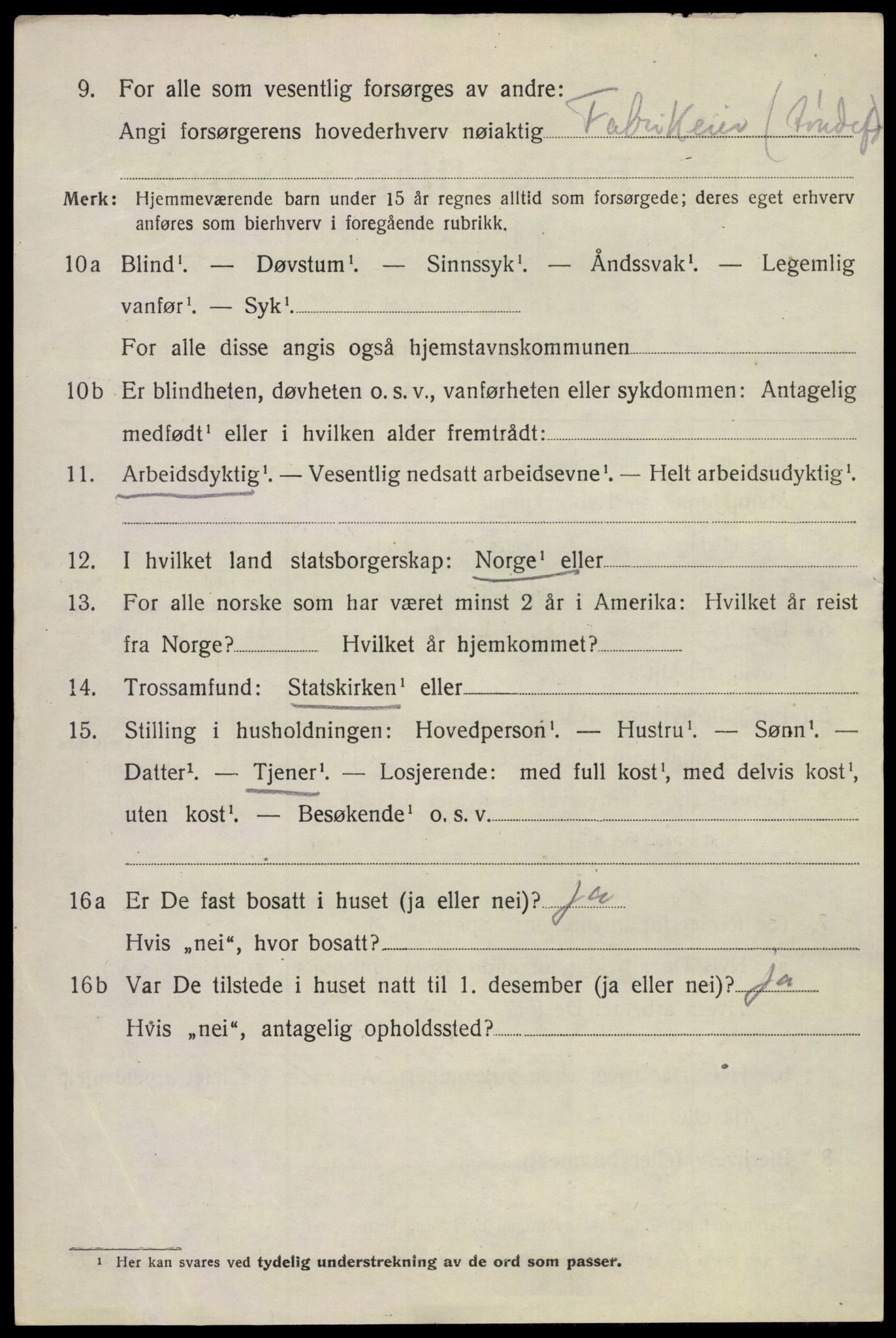SAKO, 1920 census for Sem, 1920, p. 3614
