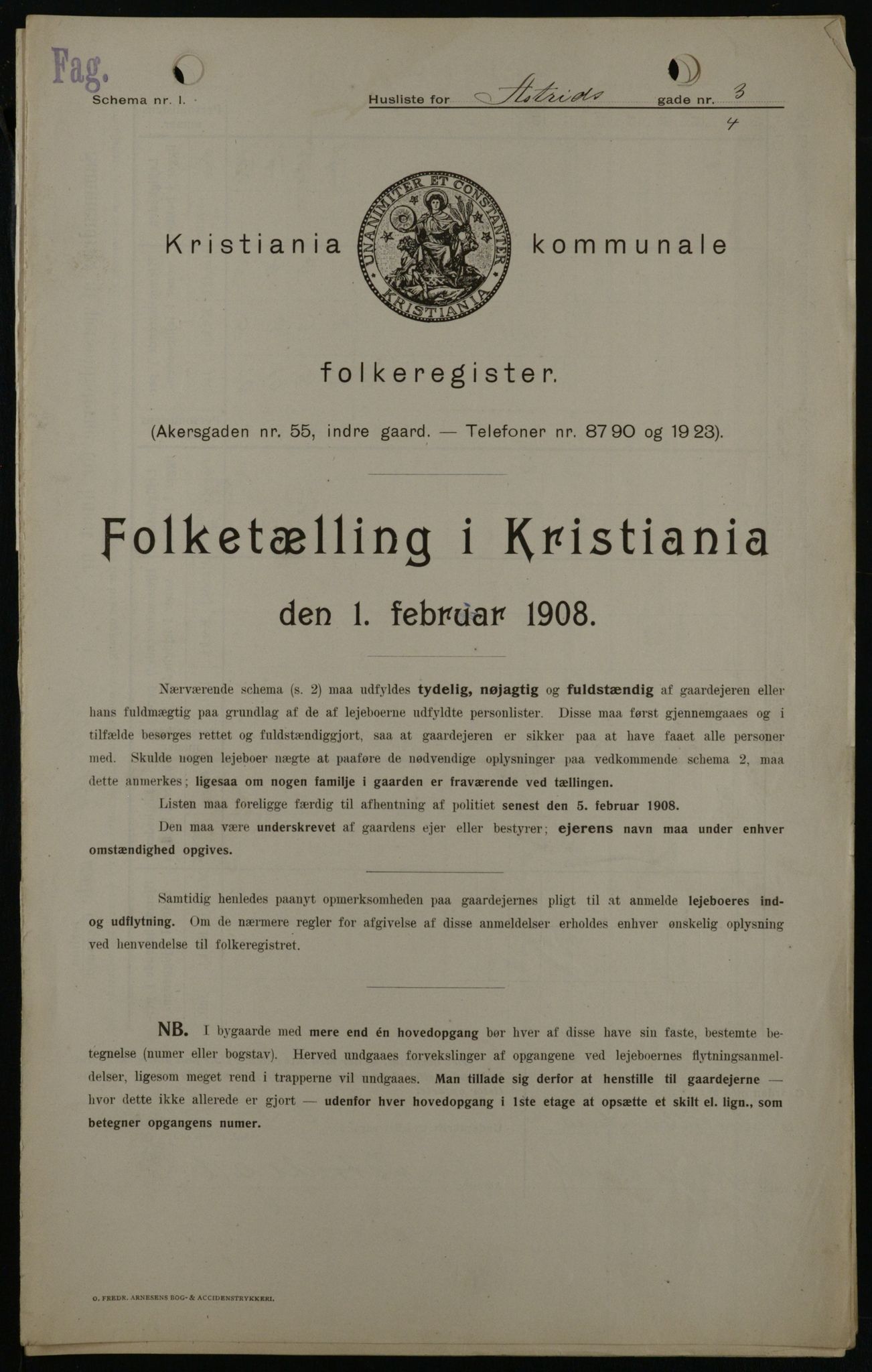 OBA, Municipal Census 1908 for Kristiania, 1908, p. 15868