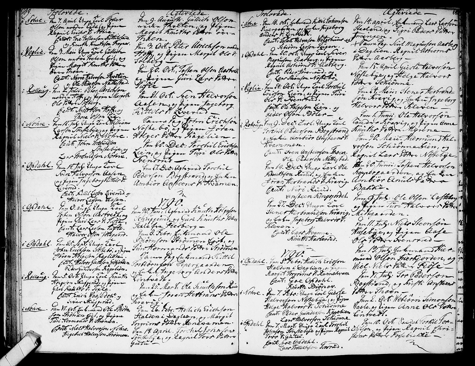 Rollag kirkebøker, SAKO/A-240/F/Fa/L0004: Parish register (official) no. I 4, 1778-1792, p. 64