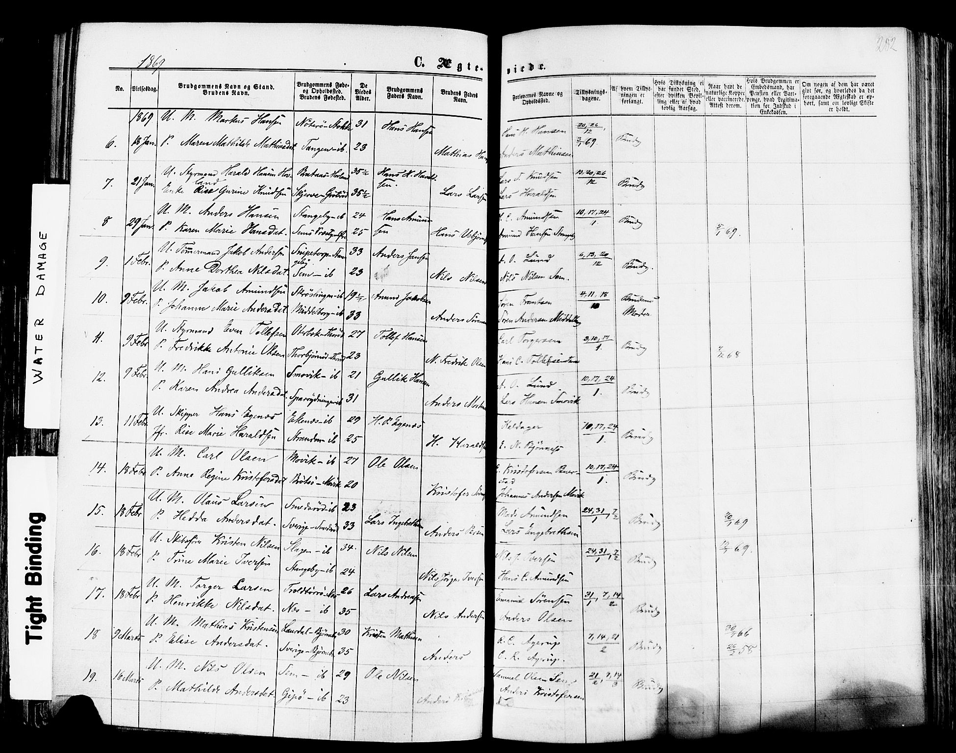 Nøtterøy kirkebøker, AV/SAKO-A-354/F/Fa/L0007: Parish register (official) no. I 7, 1865-1877, p. 282