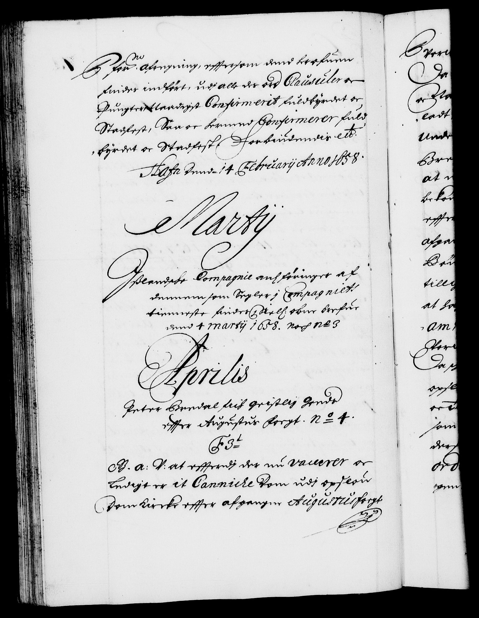 Danske Kanselli 1572-1799, RA/EA-3023/F/Fc/Fca/Fcaa/L0009: Norske registre (mikrofilm), 1657-1660, p. 73b