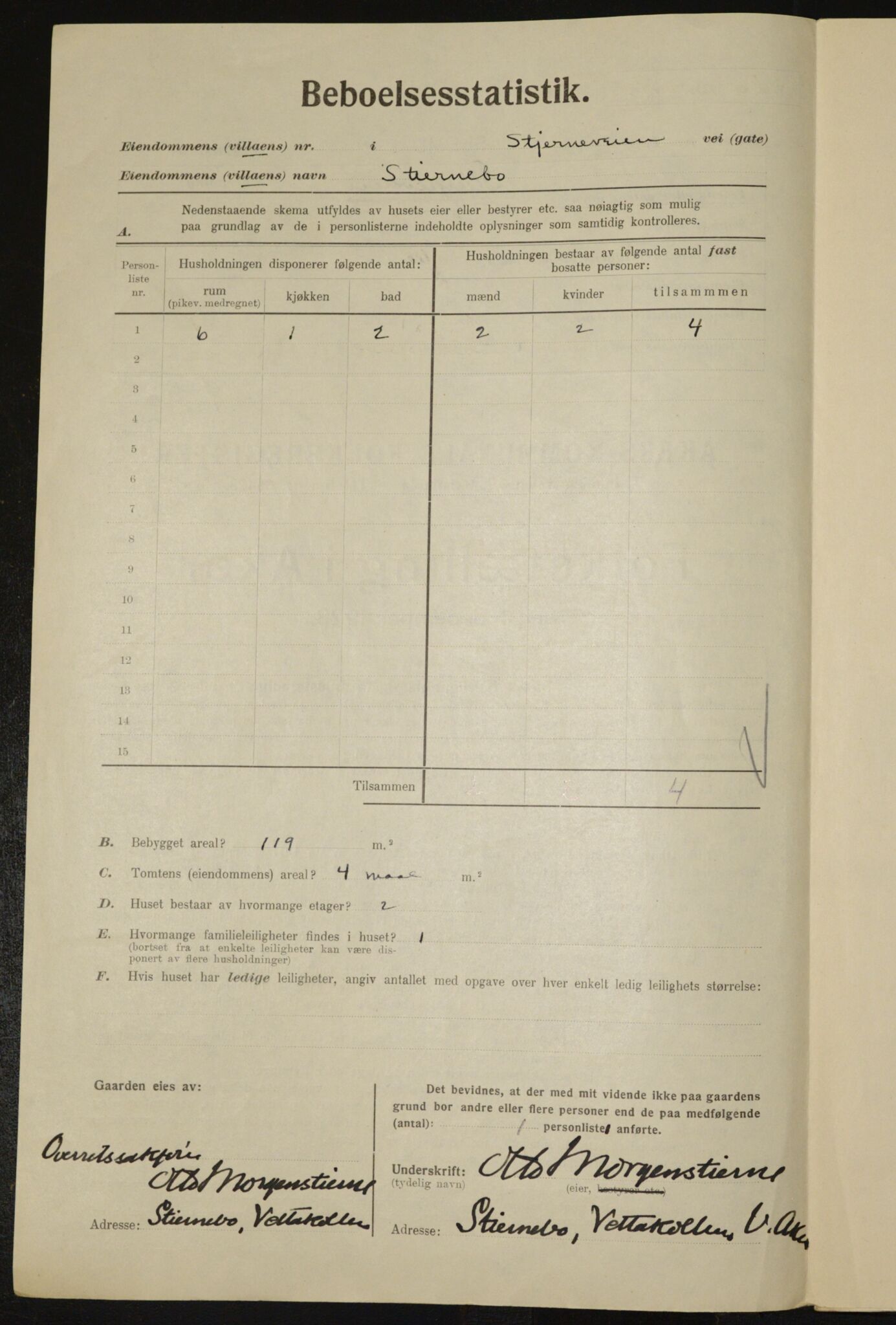 , Municipal Census 1923 for Aker, 1923, p. 10203