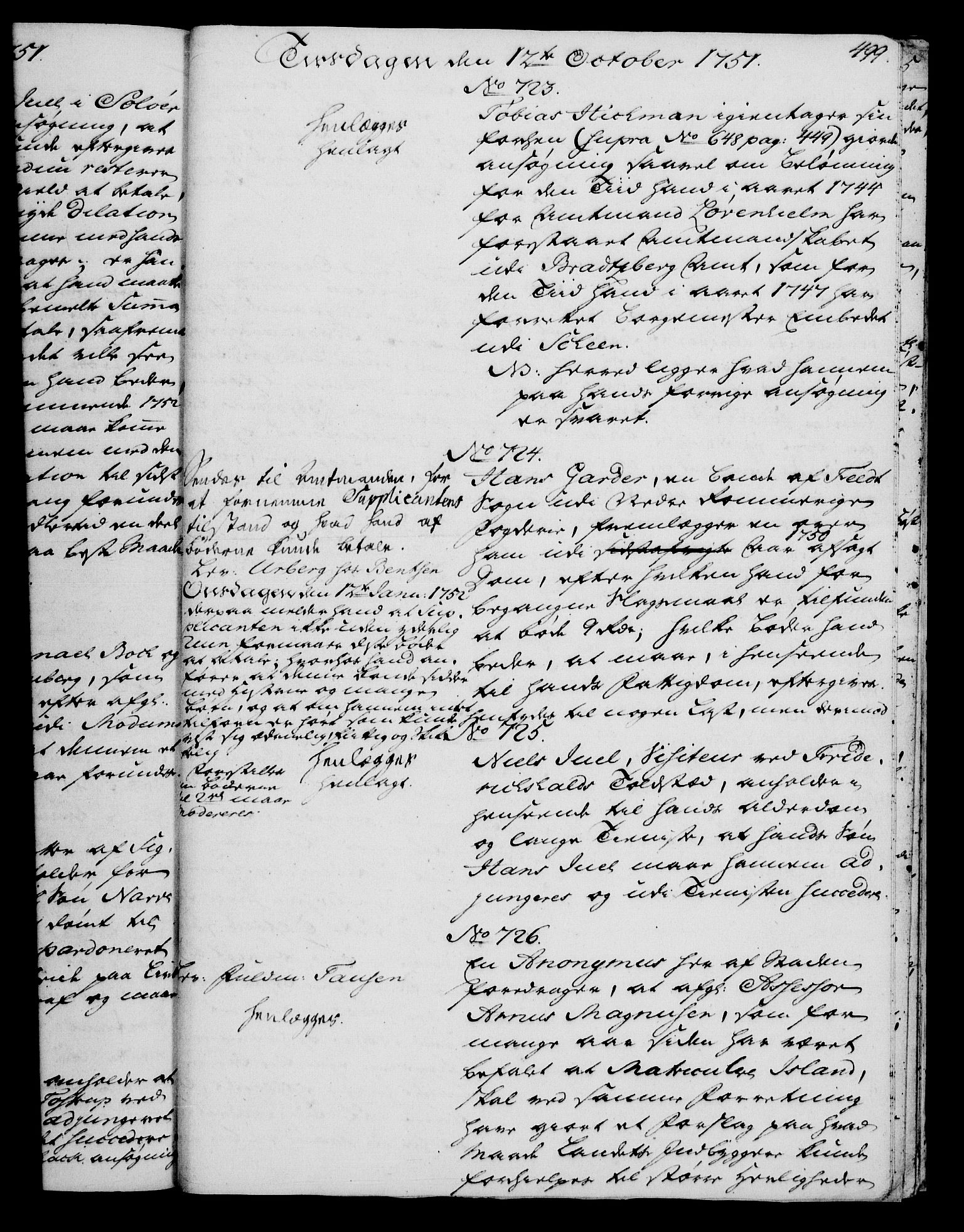 Rentekammeret, Kammerkanselliet, AV/RA-EA-3111/G/Gh/Gha/L0030: Norsk ekstraktmemorialprotokoll (merket RK 53.75), 1749-1751, p. 499