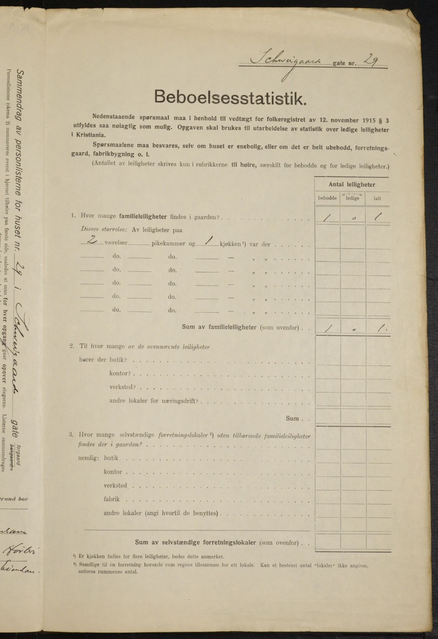 OBA, Municipal Census 1916 for Kristiania, 1916, p. 92967