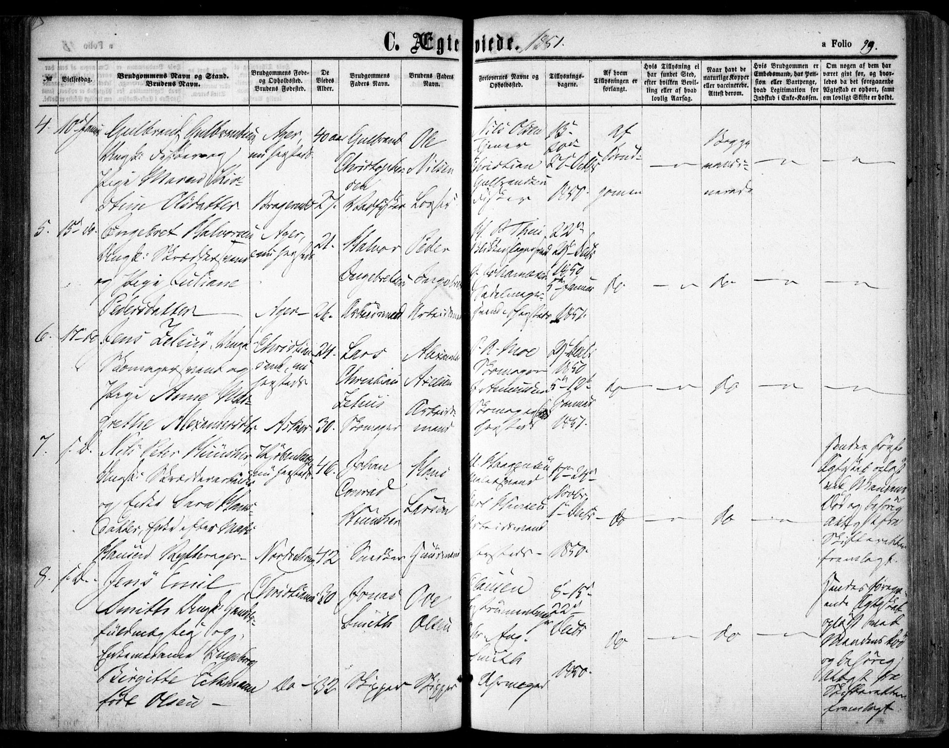 Oslo domkirke Kirkebøker, AV/SAO-A-10752/F/Fa/L0020: Parish register (official) no. 20, 1848-1865, p. 99
