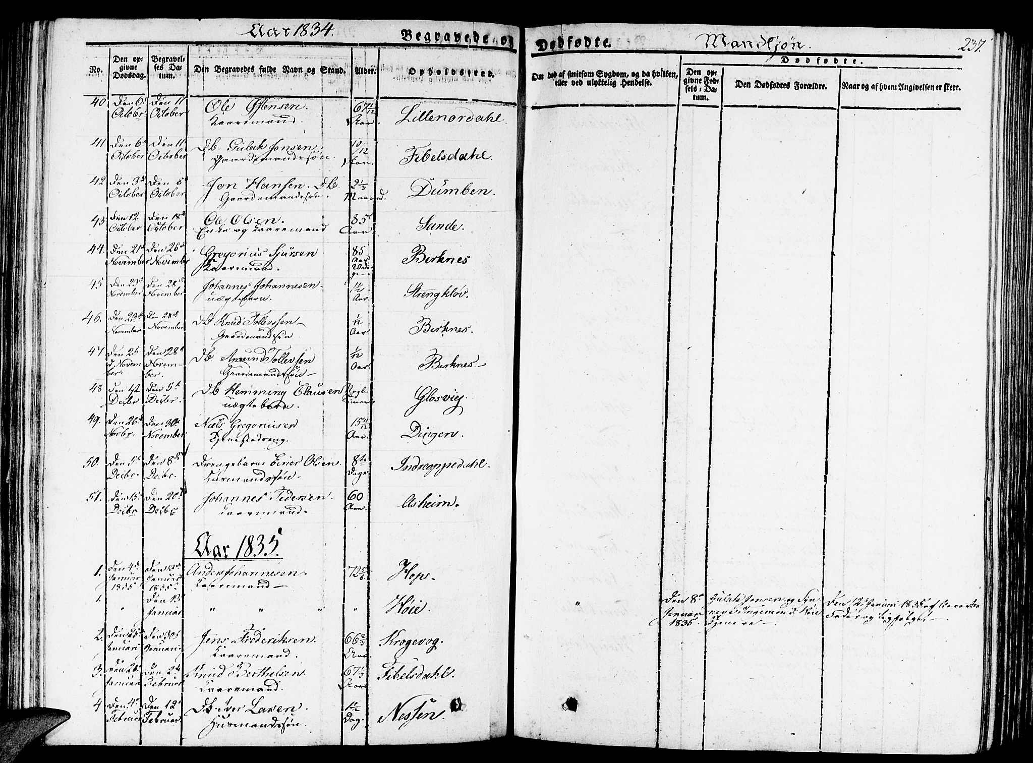 Gulen sokneprestembete, AV/SAB-A-80201/H/Haa/Haaa/L0019: Parish register (official) no. A 19, 1826-1836, p. 237