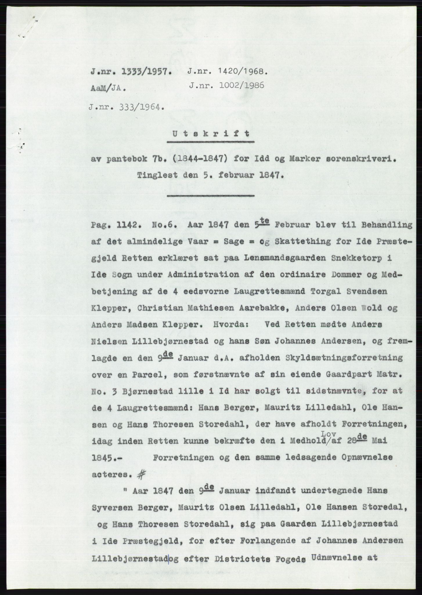 Statsarkivet i Oslo, SAO/A-10621/Z/Zd/L0007: Avskrifter, j.nr 804-1436/1957, 1957, p. 410